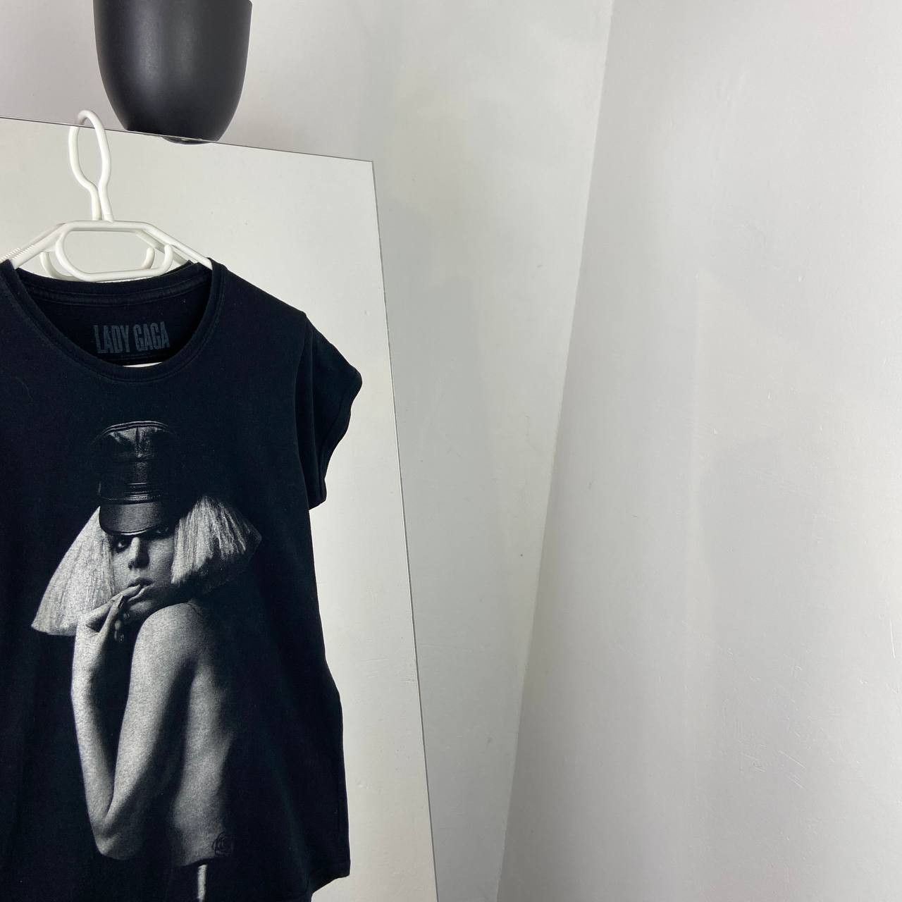 Band Tees Lady Gaga Pop AOP Face Logo Womens T-Shirt Size S / US 4 / IT 40 - 2 Thumbnail