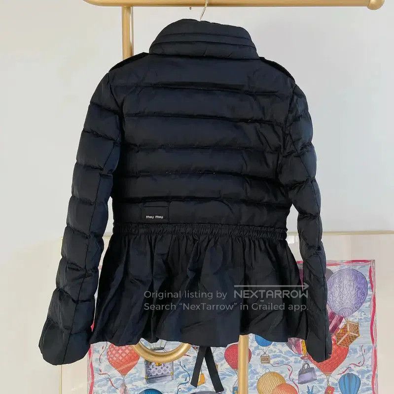 Miu Miu Miu Miu Black Polyester Women's Down Jacket . Size L / US 10 / IT 46 - 2 Thumbnail