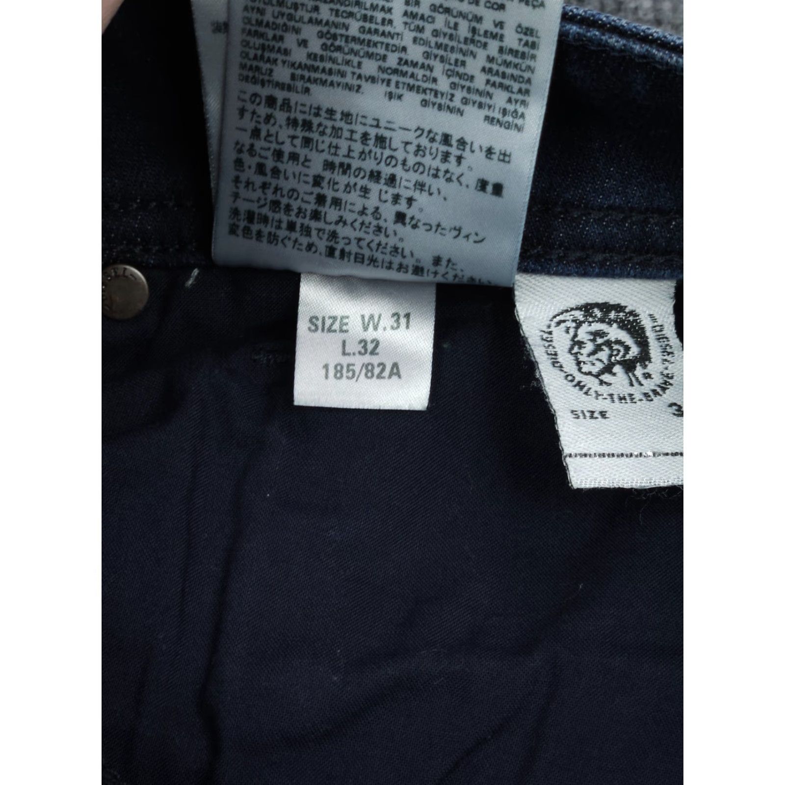 Diesel Diesel Sleenker Jeans Men 31 x 32 Dark Blue RAW HEM Skinny Jeans Size US 31 - 5 Thumbnail