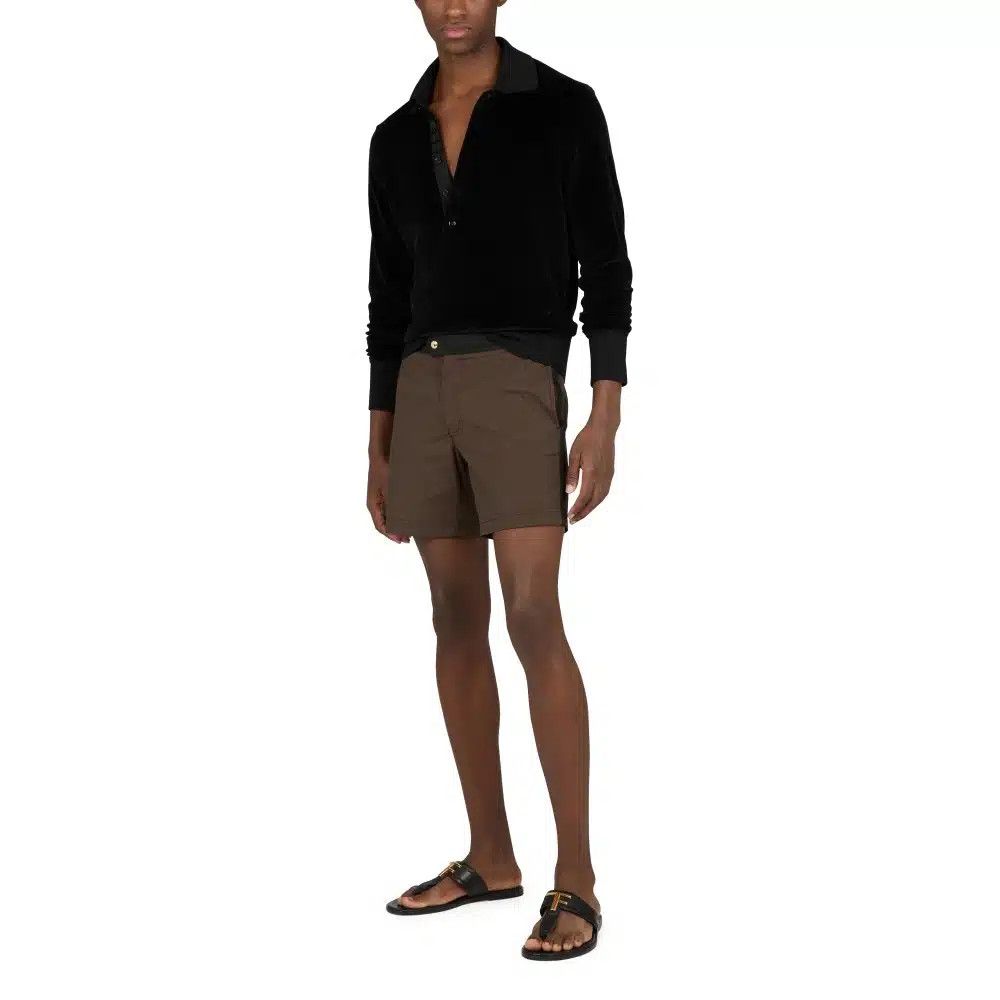 Tom Ford o1loc1c0326 JPL014 Towelling Polo Shirt in Black Size US M / EU 48-50 / 2 - 3 Thumbnail