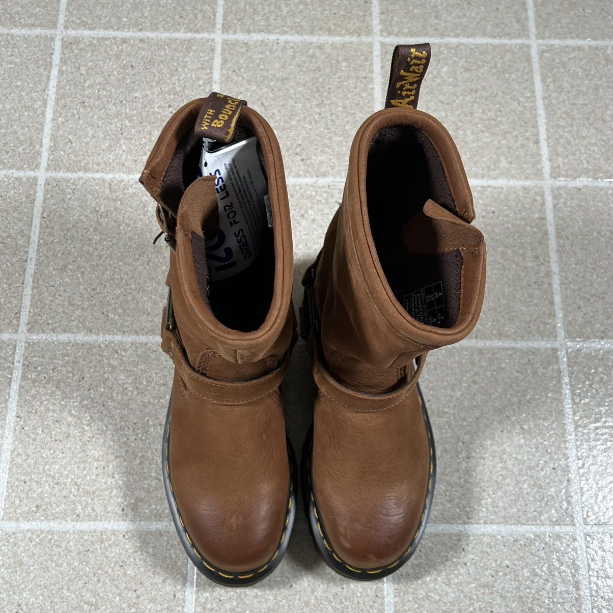Dr. Martens Dr Martens Aniston HI Tumble Nubuck Biker Boots Desert Brown Size US 6 / IT 36 - 3 Thumbnail
