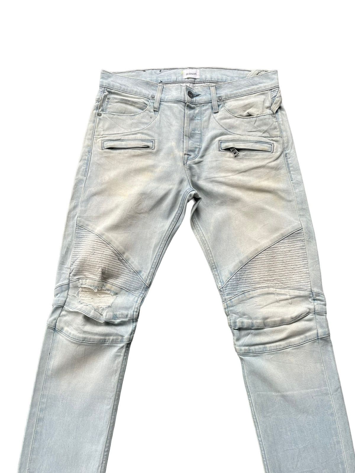 Hudson Hudson Skinny Biker Faded & Distresed Size US 34 / EU 50 - 3 Thumbnail