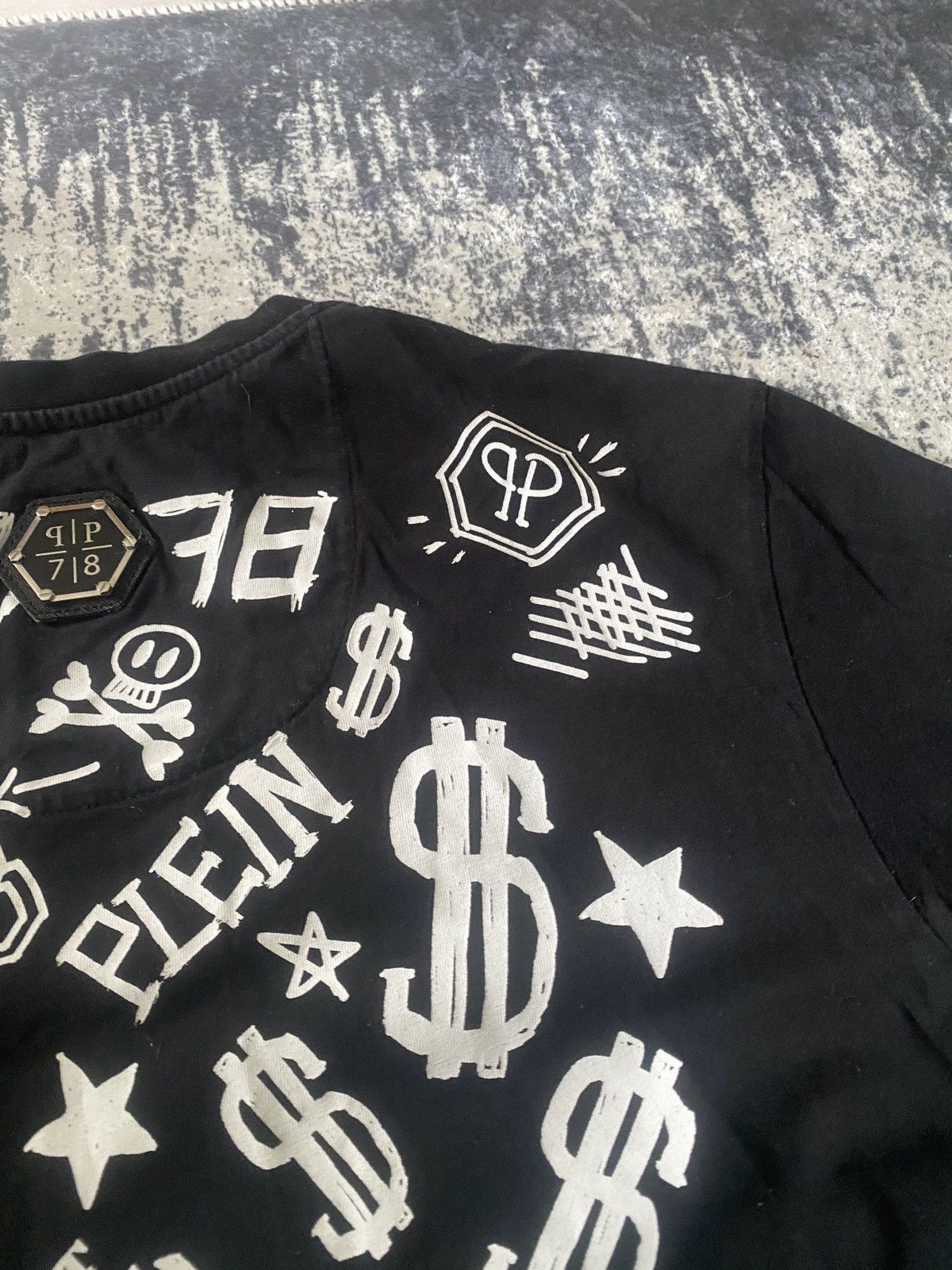 Other Philipp plein luxury big logo fullprint cash skull drip tee Size US L / EU 52-54 / 3 - 12 Thumbnail