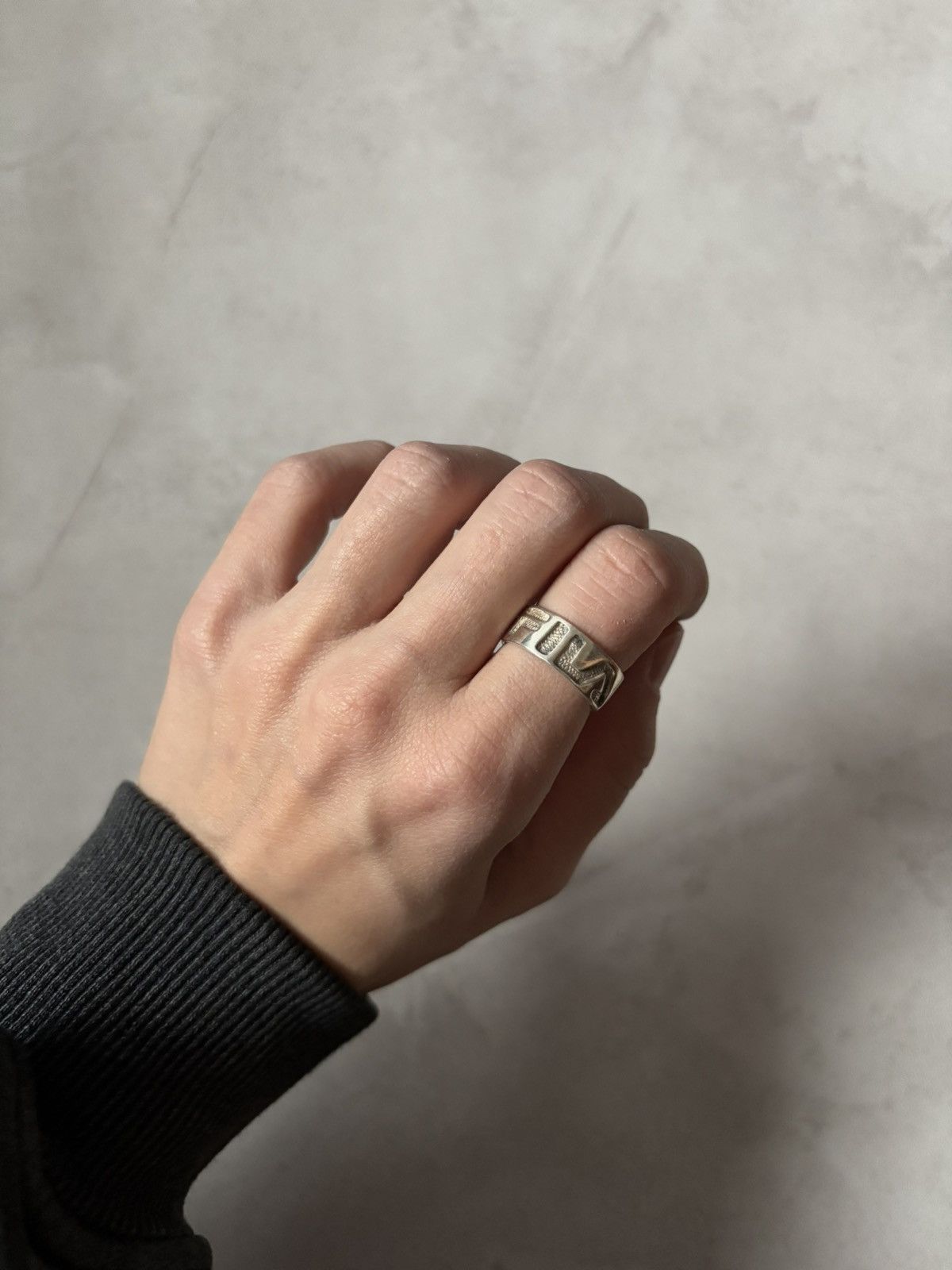 Fila × Sterling Silver × Vintage Fila Silver Brand Ring Signet Vintage Size ONE SIZE - 4 Thumbnail