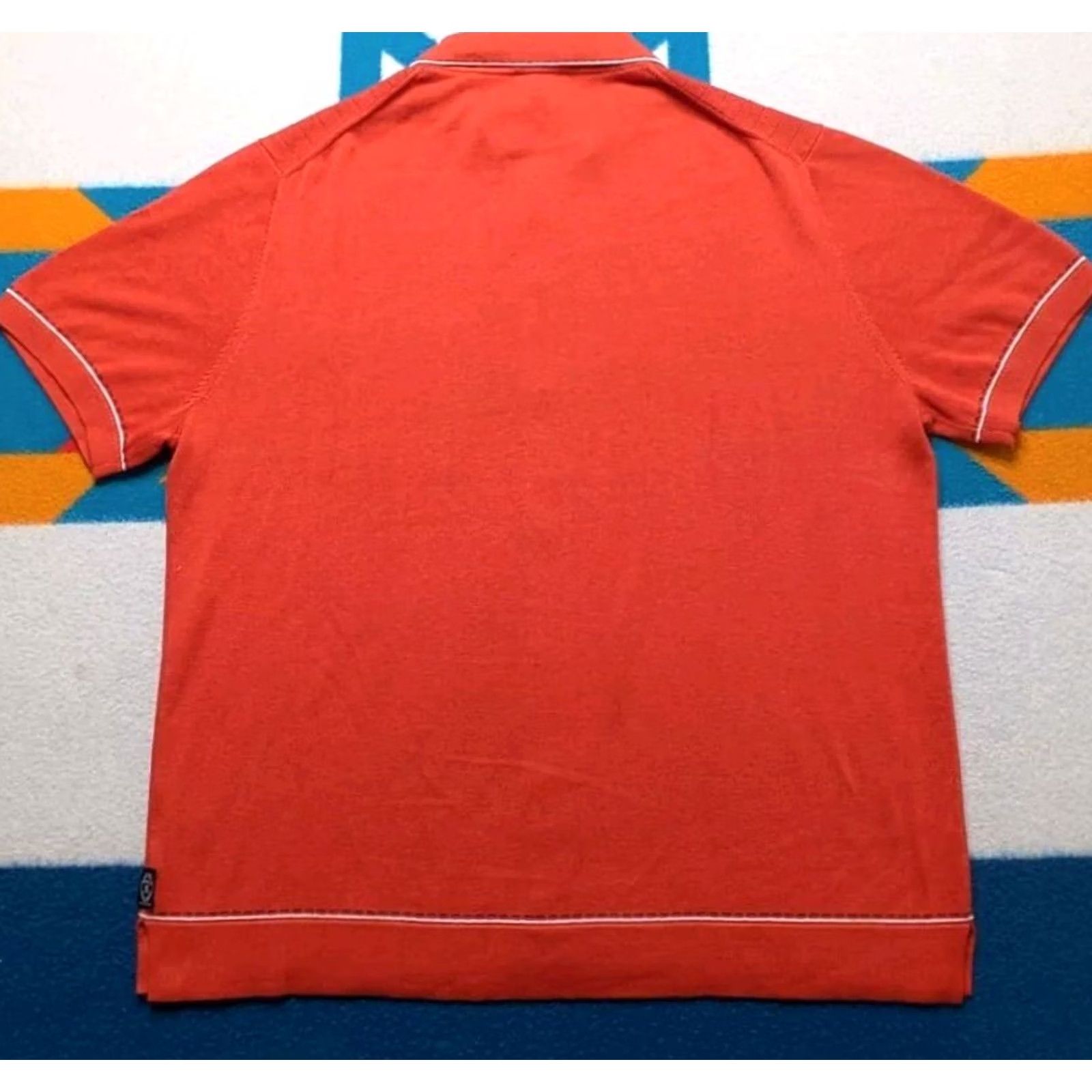 Todd Snyder Todd Snyder Sweater Shirt Button Up Placket Cotton Silk Tipped Riviera Ribbed XL Orange Mens Size US XL / EU 56 / 4 - 6 Thumbnail