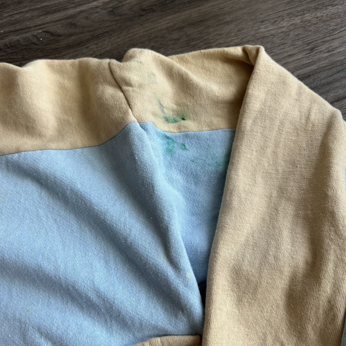 Other 70s Vintage Two-Tone Cream Light Blue Dunmar Collared Sweat Size US M / EU 48-50 / 2 - 5 Thumbnail