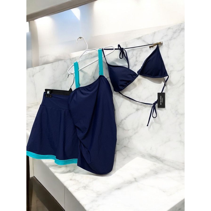 Unknown London 3 Piece Blue Women's Swimsuit Swimwear Size M-L Ocean-Blues Size ONE SIZE - 1 Thumbnail