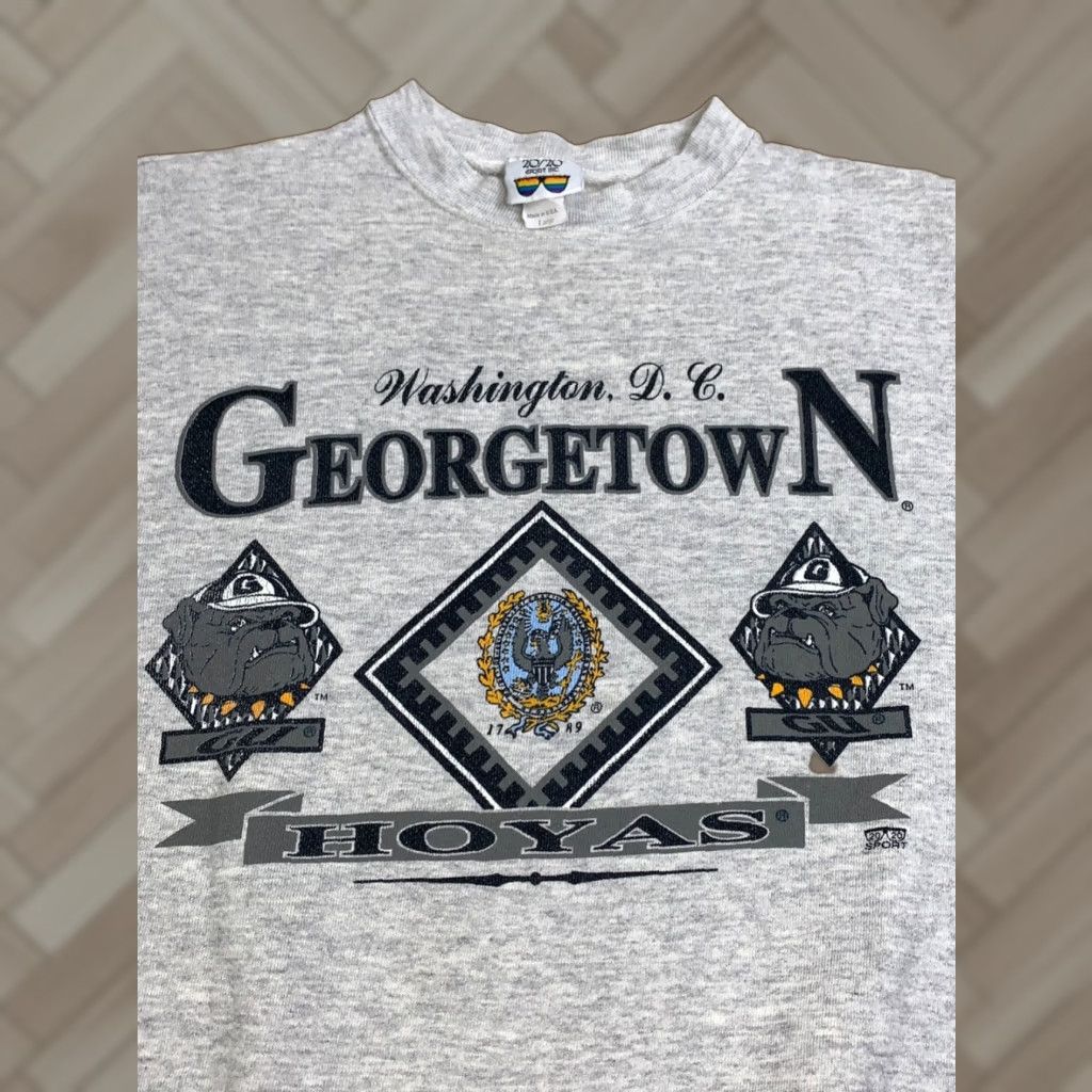 Vintage VINTAGE Georgetown Hoyas Sweatshirt Mens L Gray Pullover USA 90s 11984 Size US L / EU 52-54 / 3 - 1 Thumbnail