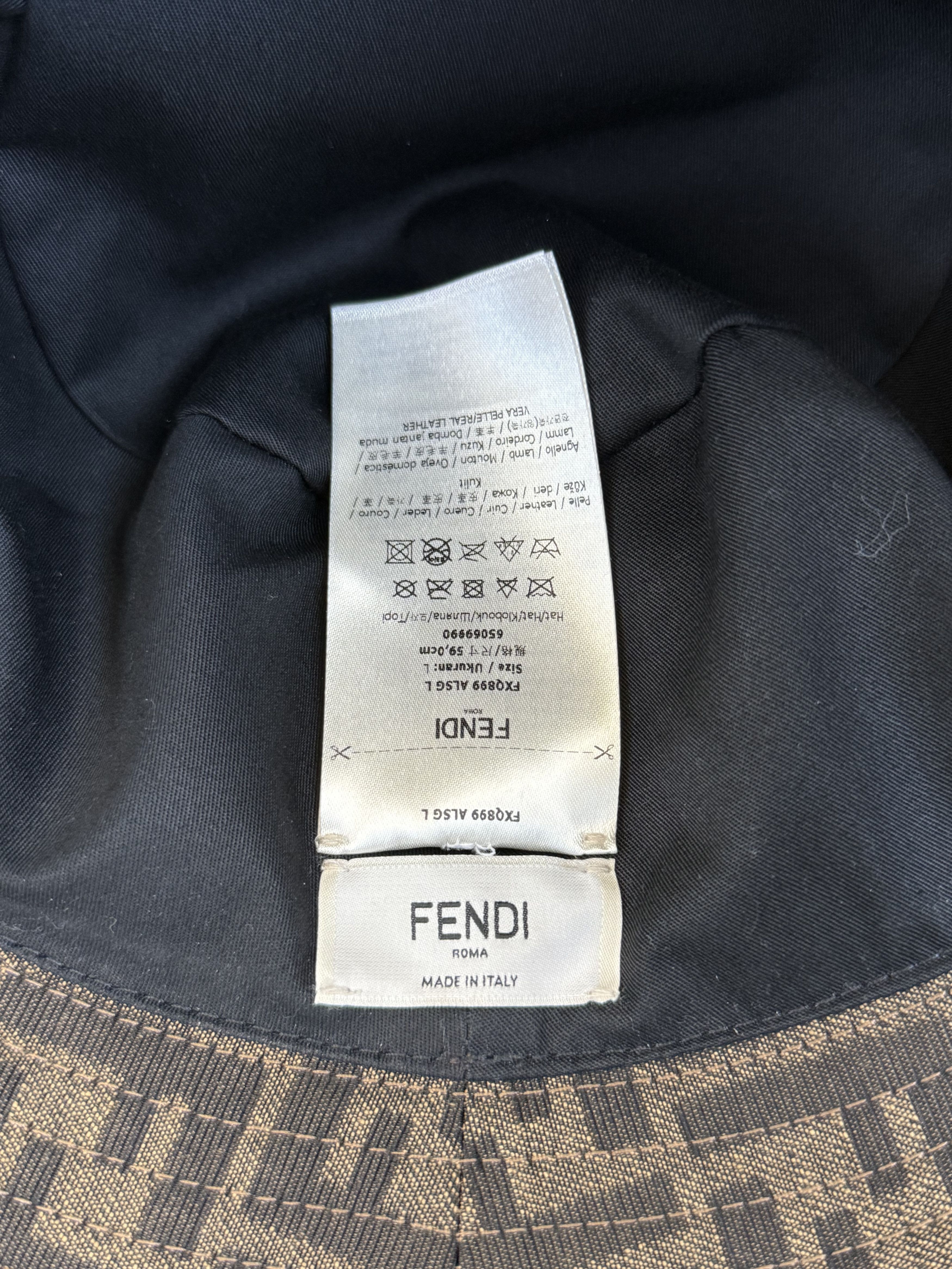 Fendi Fendi Brown FF Monogram Reversible Bucket Hat Size ONE SIZE - 5 Thumbnail