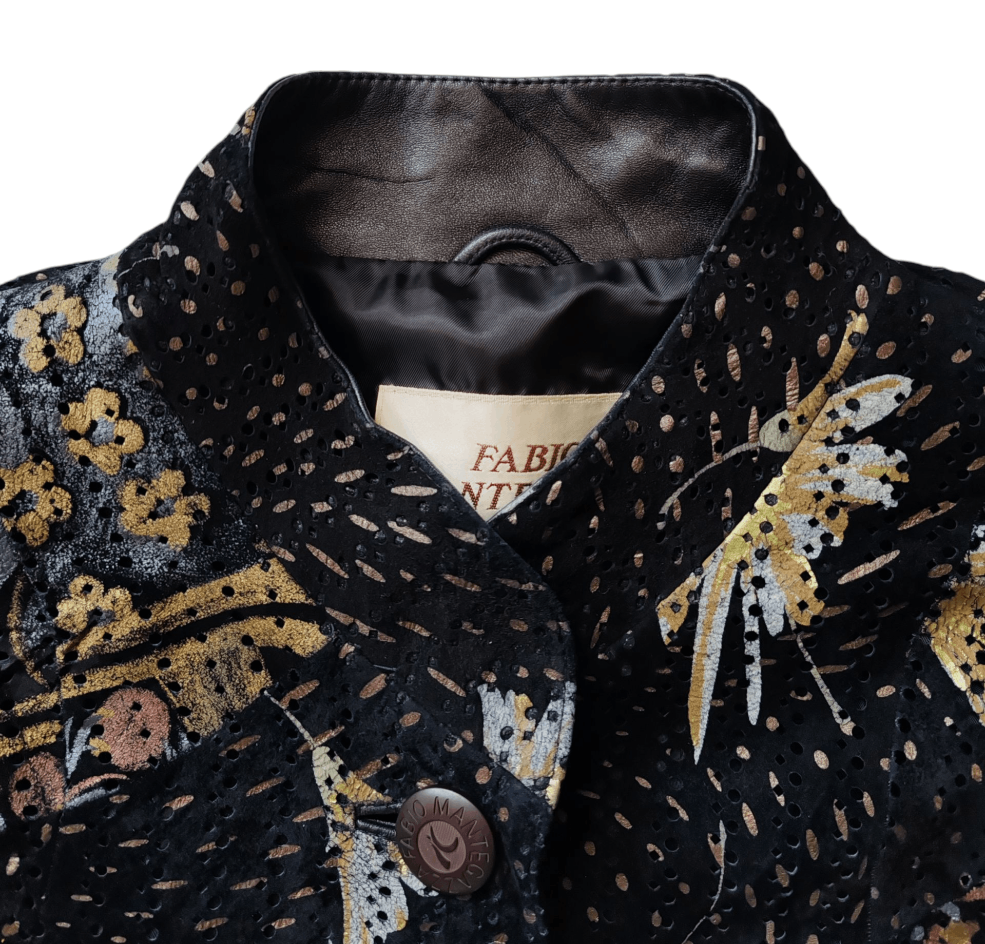 Japanese Brand FABIO MANTEGAZZA Vintage 90s Japan Mesh Suede Leather jacket Size ONE SIZE - 8 Thumbnail