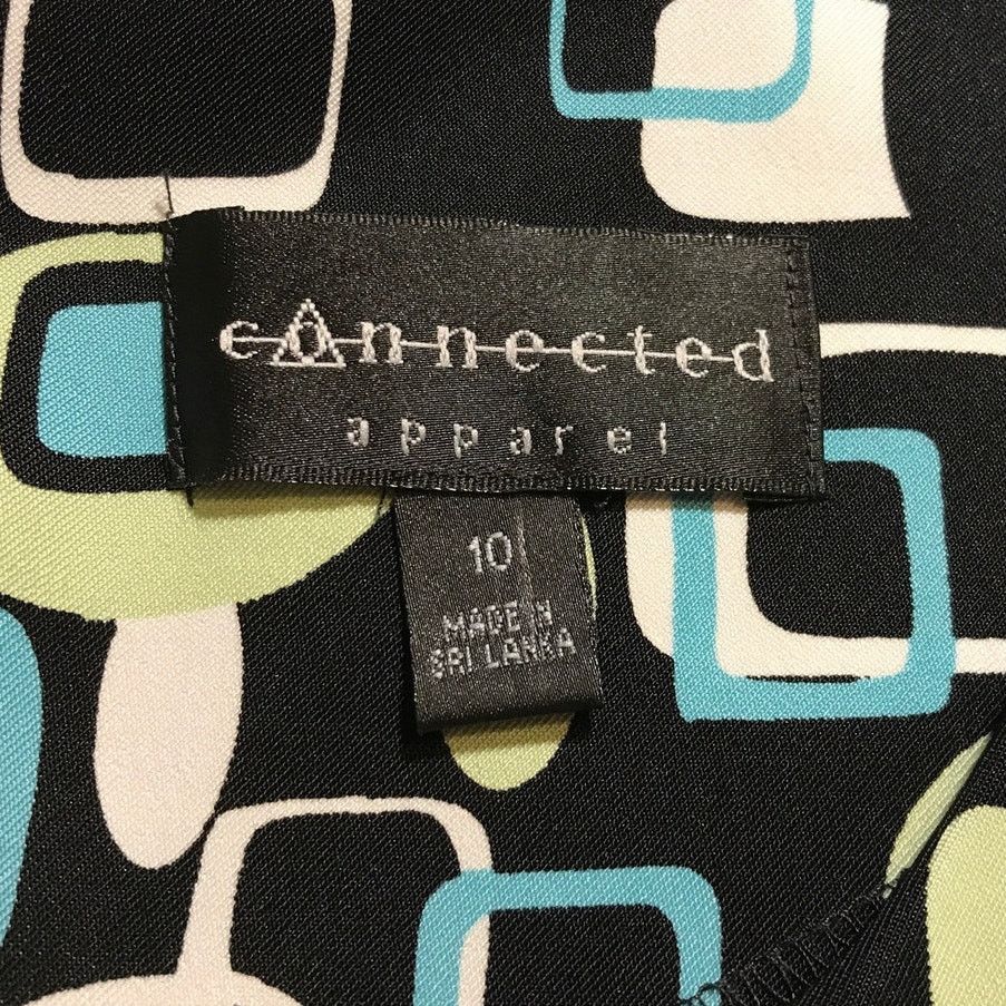 Other Connected Apparel Geometric Pleated Sheath Midi Dress 10 Size L / US 10 / IT 46 - 3 Thumbnail