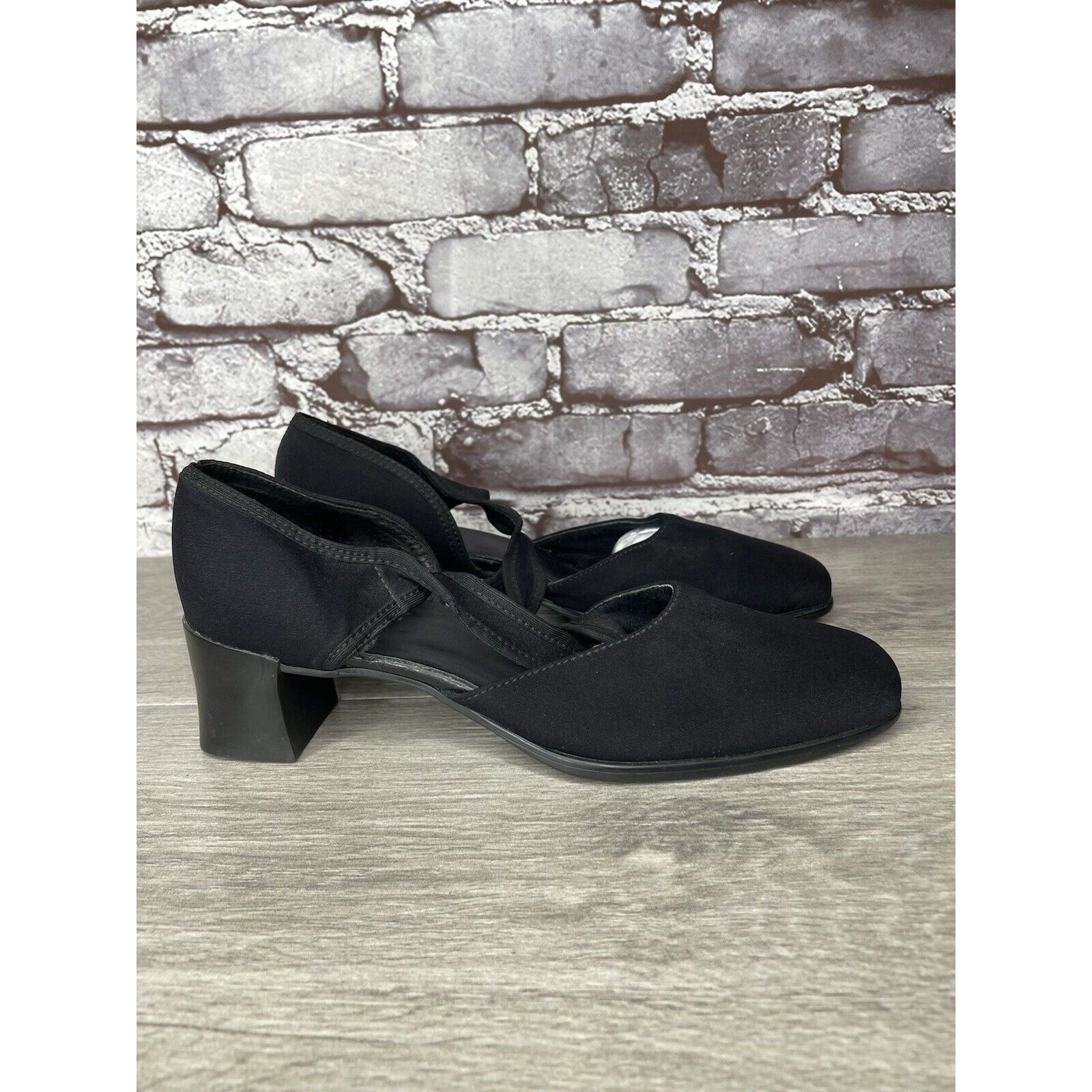 Other Munro American Whitney Black Fabric Elastic MaryJane Strap H Size US 8.5 / IT 38.5 - 3 Thumbnail