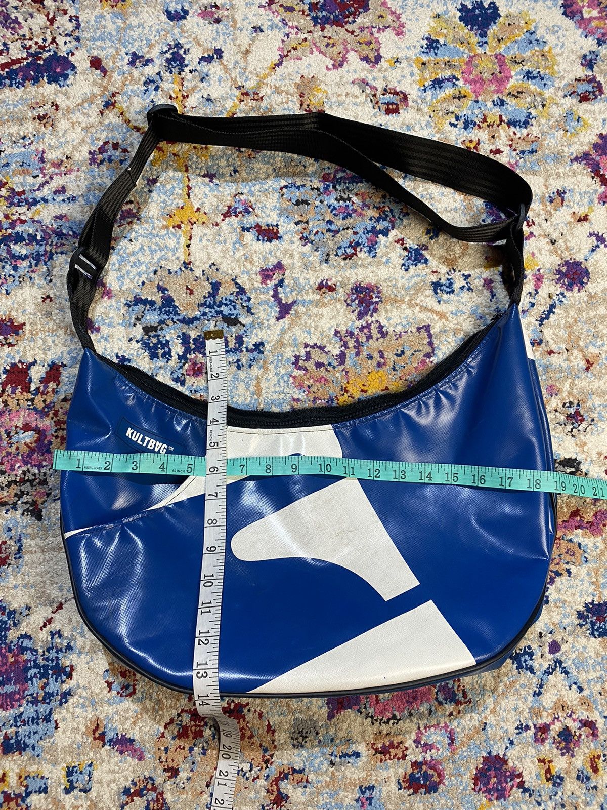 Japanese Brand KULTBAG UPCYCLED TARPAULIN CANVAS BANANA MESSENGER BAG JAPAN Size ONE SIZE - 13 Thumbnail