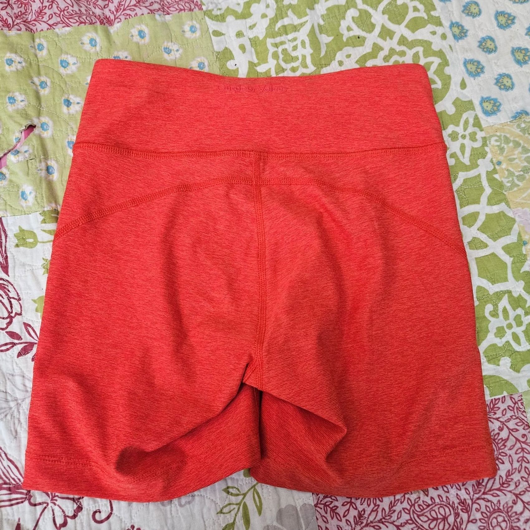 Vintage Active Women's Biker Shorts Stripes Red XS Casual Athletic Poly Spandex 4-Way Stretch Adjustable Waist Pro-Oversize No-Show Size 26" / US 2 / IT 38 - 3 Thumbnail