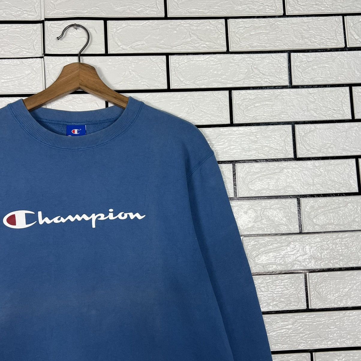 Champion CHAMPION Big Logo Crewneck Sweatshirt #3999-C182 Size US L / EU 52-54 / 3 - 5 Thumbnail