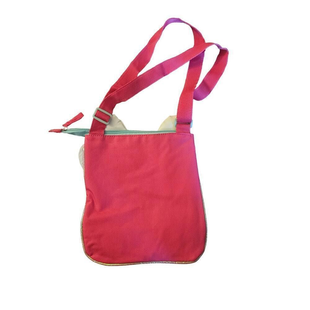 Designer Cute Hello Kitty Crossbody Bag with Glitter Bow Pink Strap Size ONE SIZE - 3 Thumbnail