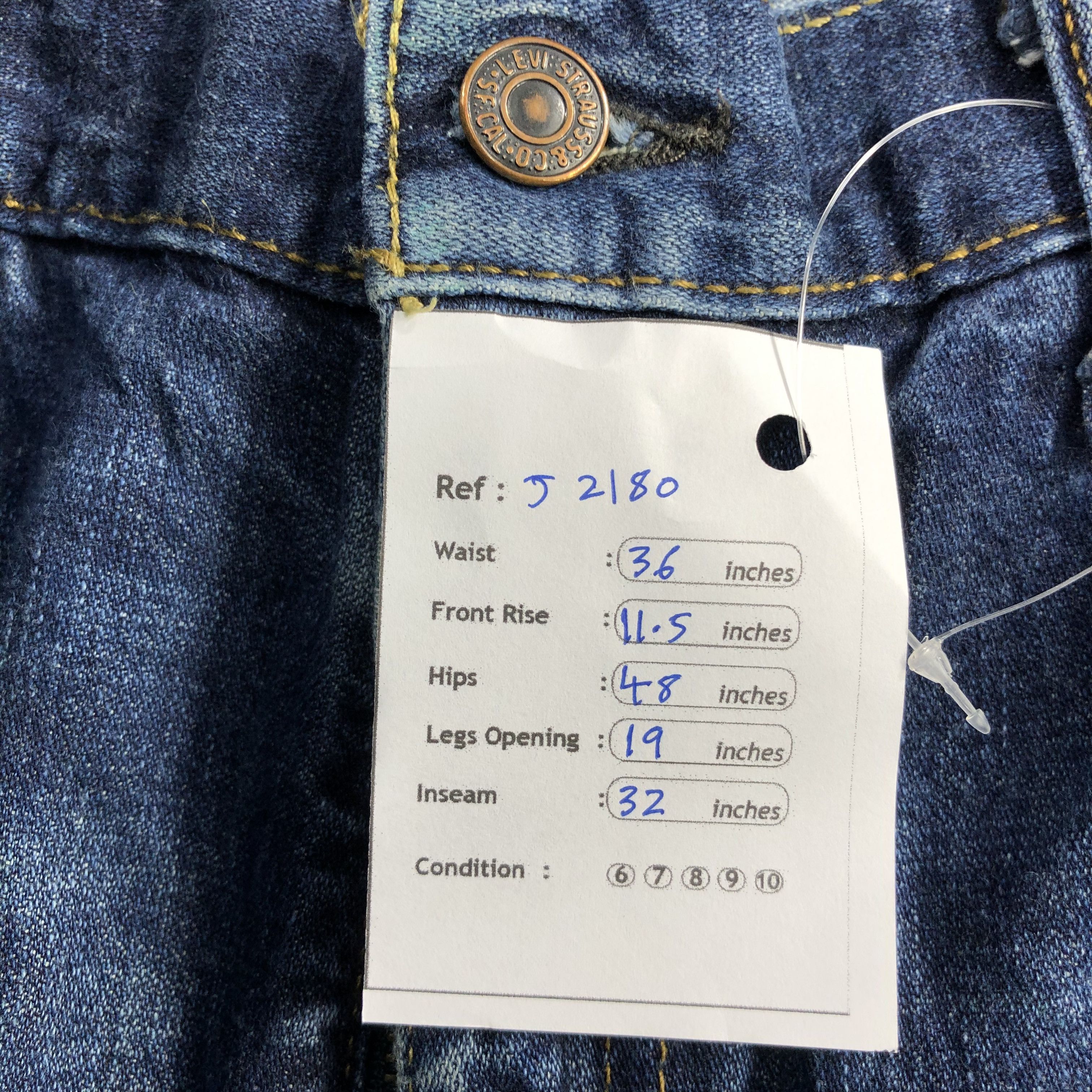 Levi's Vintage Blue Wash Levis 569 Jeans-J2180 Size US 36 / EU 52 - 19 Thumbnail
