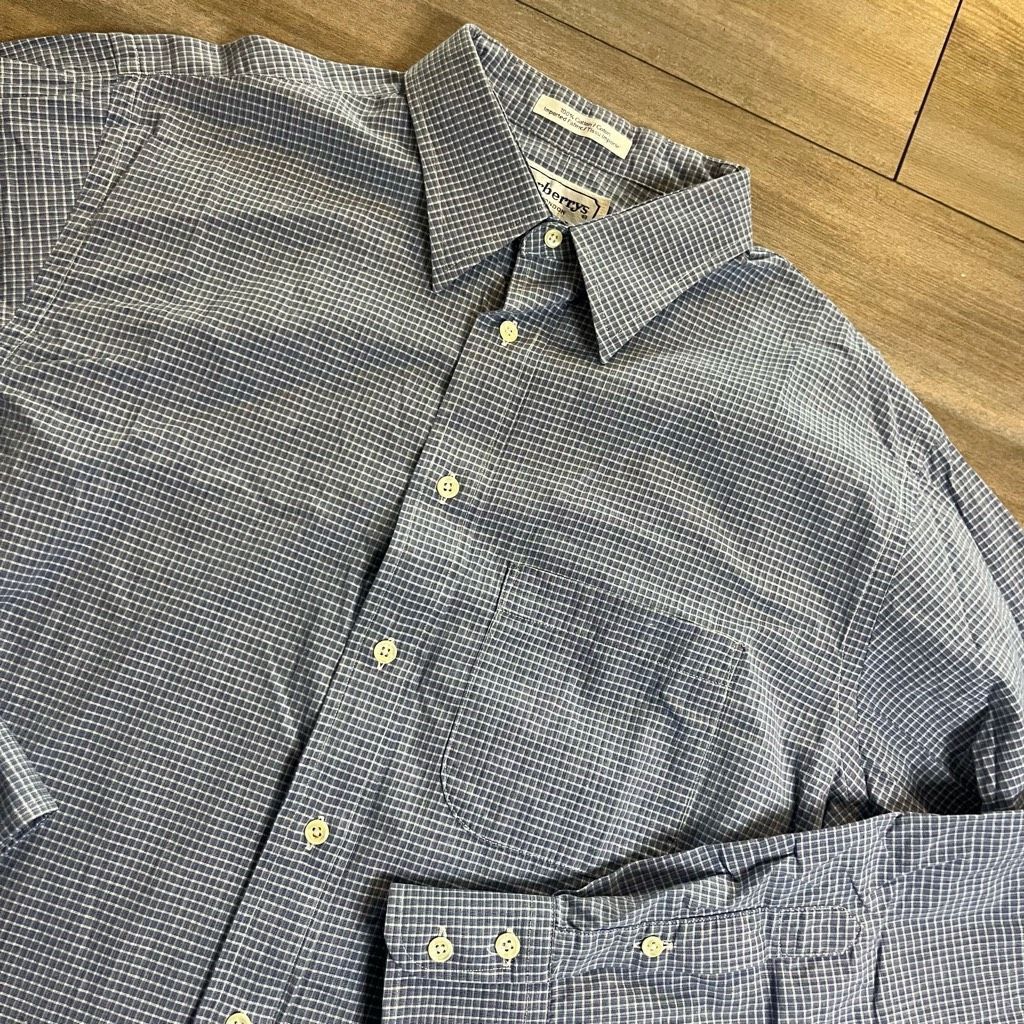 Burberry Burberrys of London Blue Casual Buttonup Shirt Men Large Size US L / EU 52-54 / 3 - 2 Thumbnail