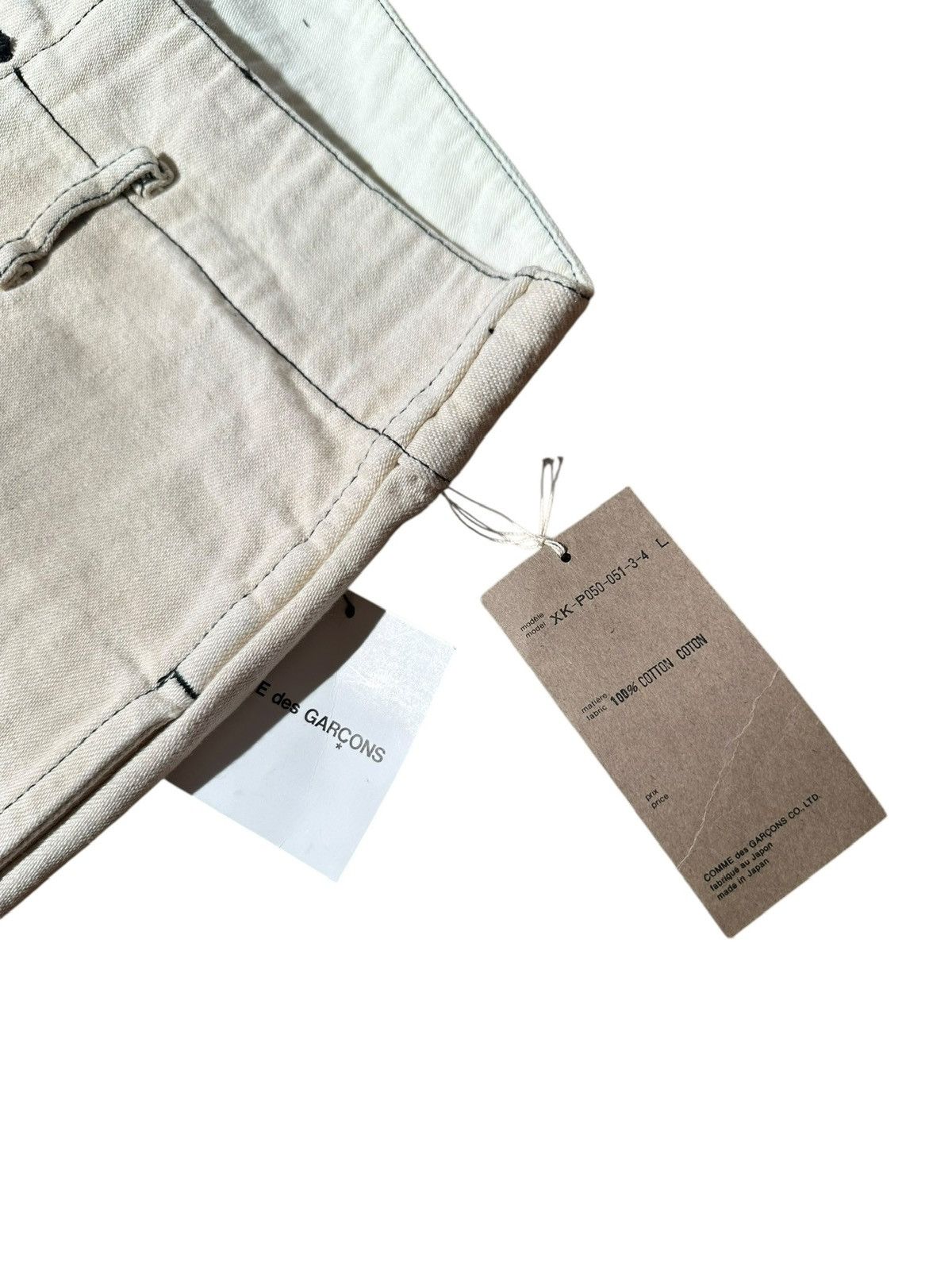 Comme des Garcons Homme Plus Comme des Garçons Homme Plus FW2003 Bleached Effect Trousers Size US 33 - 6 Thumbnail