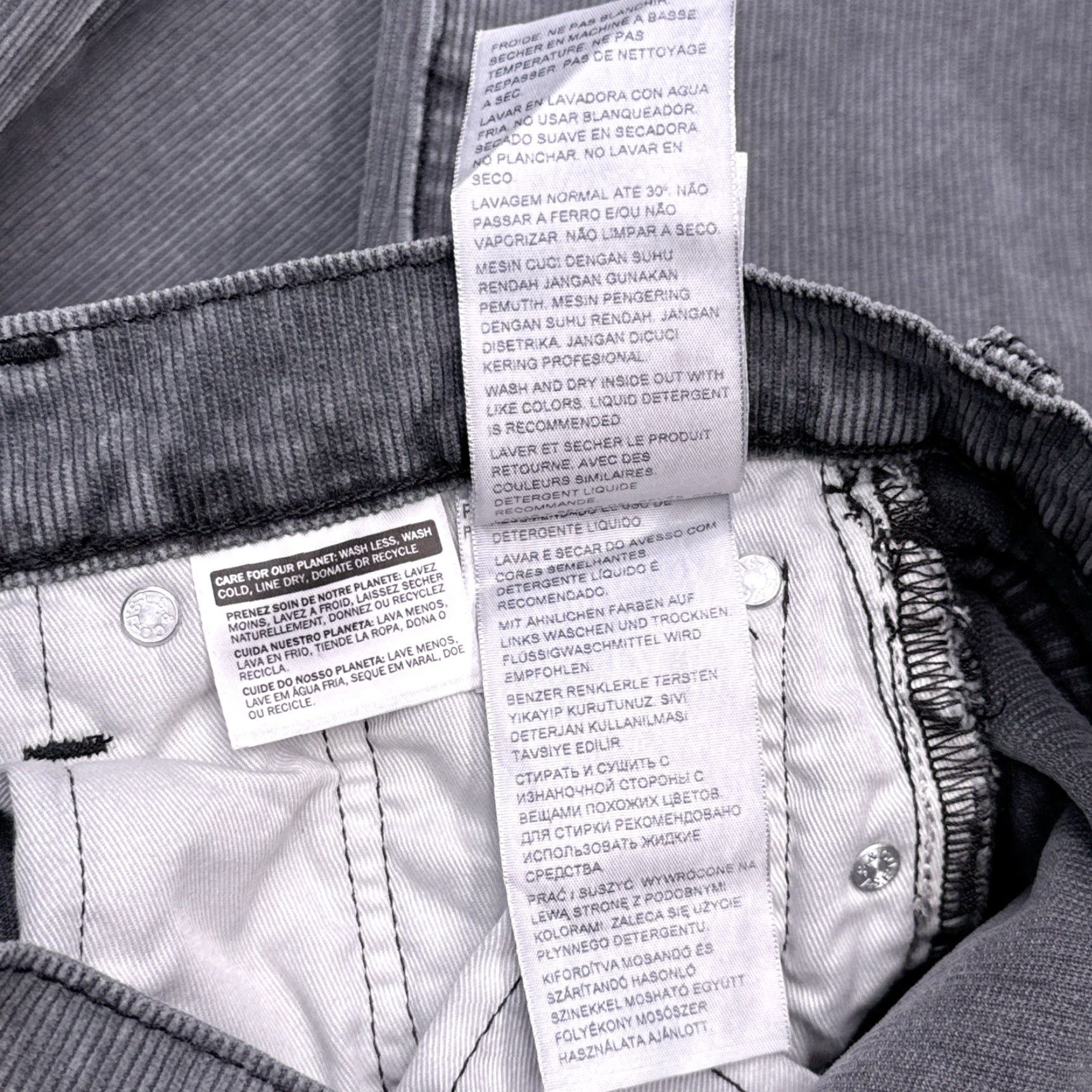 Levi's Levis 514 Jeans Mens 28x32 Gray Regular Straight Corduroy Premium New Size US 28 / EU 44 - 7 Thumbnail