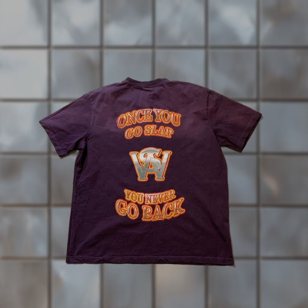 Vintage VINTAGE Slapwoods Cigar Wraps Once You Go Slap You Never Go Back Purple Graphic T-Shirt Mens 2XL Purple"} Size US XXL / EU 58 / 5 - 1 Thumbnail