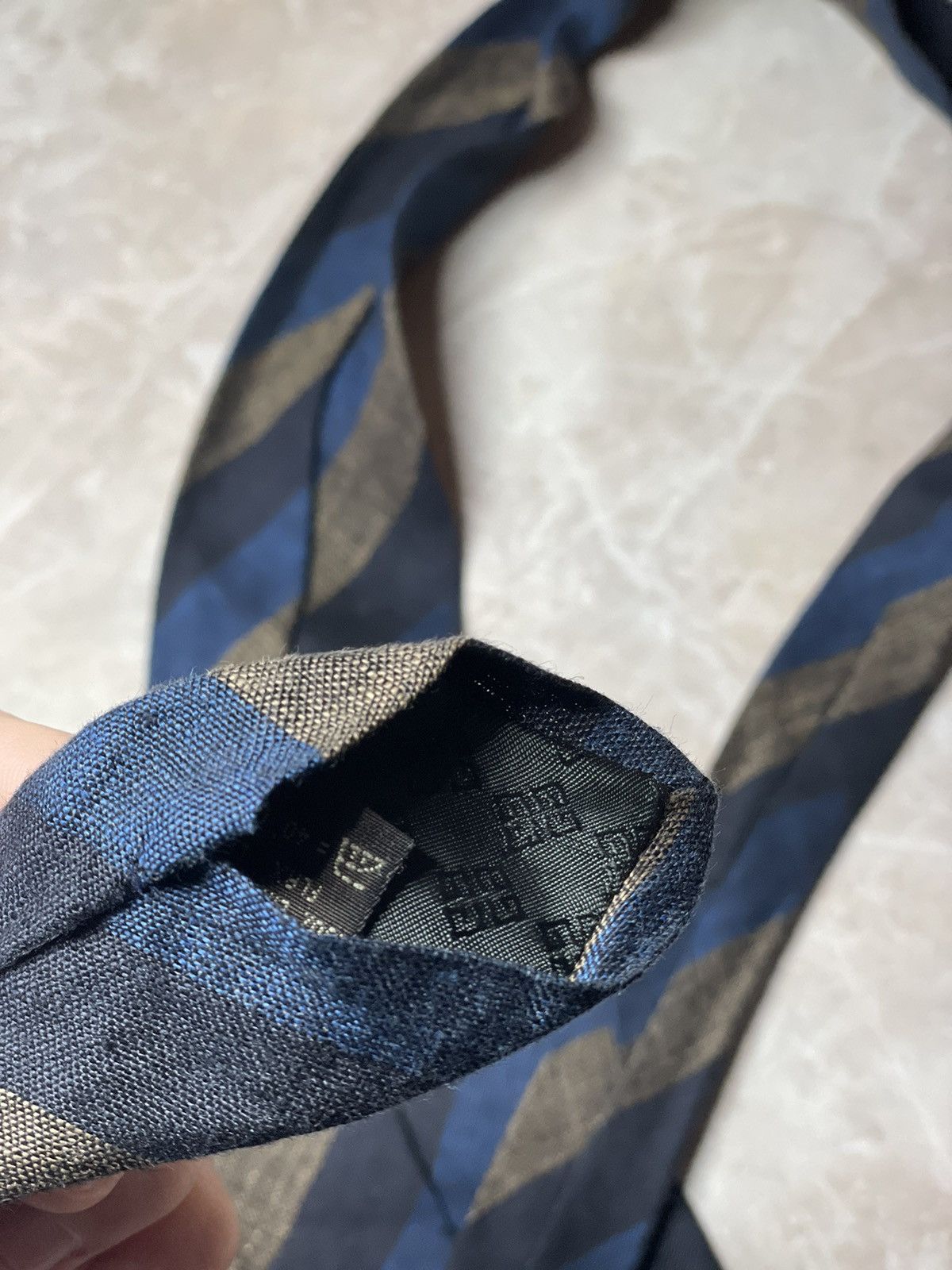 Givenchy Vintage Givenchy Gentleman Paris Striped Wool Cashmere Tie Size ONE SIZE - 5 Thumbnail