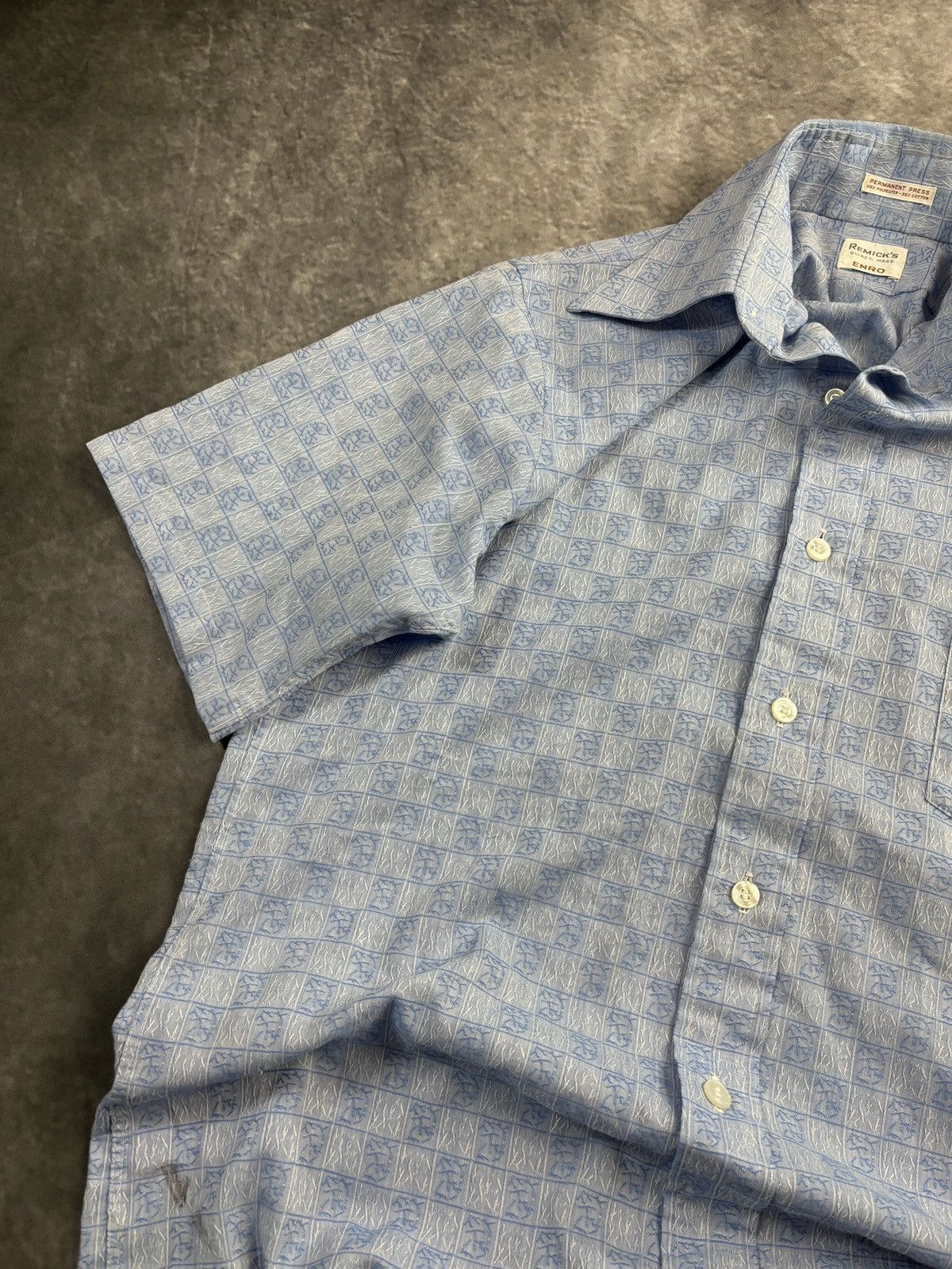 Vintage 1970s Enro Shortsleeve Shirt True Vintage Perma Press Summer Size US S / EU 44-46 / 1 - 5 Thumbnail