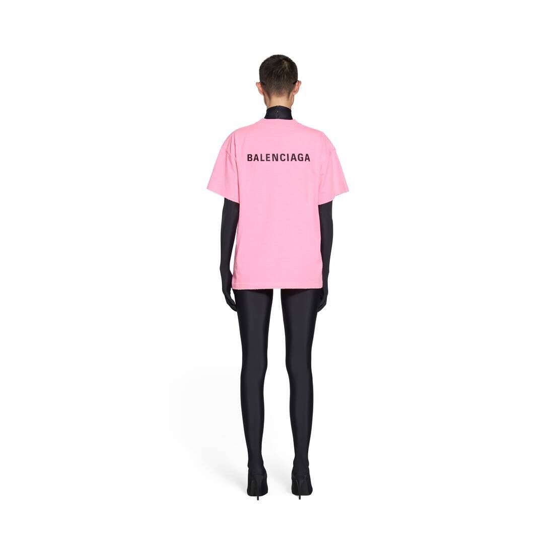 Balenciaga o1la1rc1a0825 Back T-Shirt Medium Fit in Pink Size L / US 10 / IT 46 - 3 Thumbnail