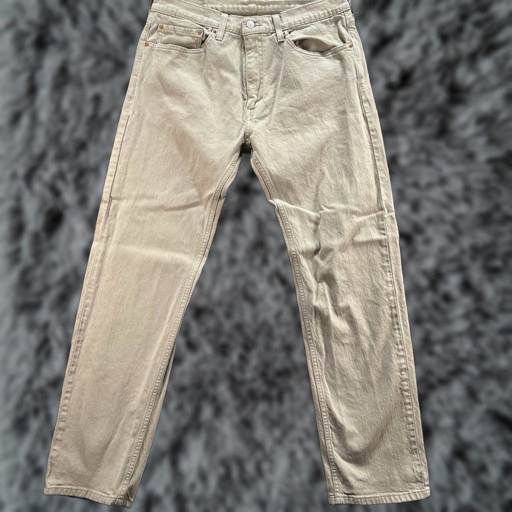 Levi's Levi's 505 Jeans Mens 34x32 Beige Straight Fit Denim Pants Zip Fly Pockets Size US 34 / EU 50 - 1 Thumbnail