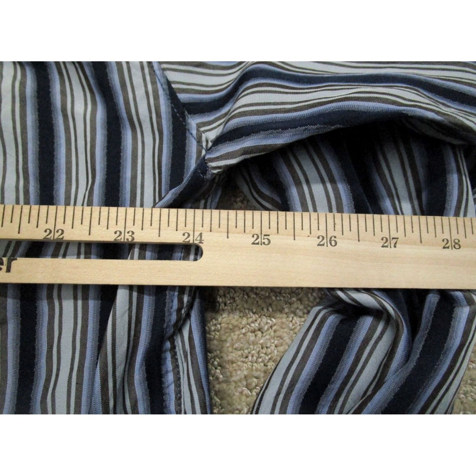 Tommy Bahama Tommy Bahama Shirt Men XL Blue Silk Striped Button-Up Long Sleeve Button-Down Size US XL / EU 56 / 4 - 5 Thumbnail