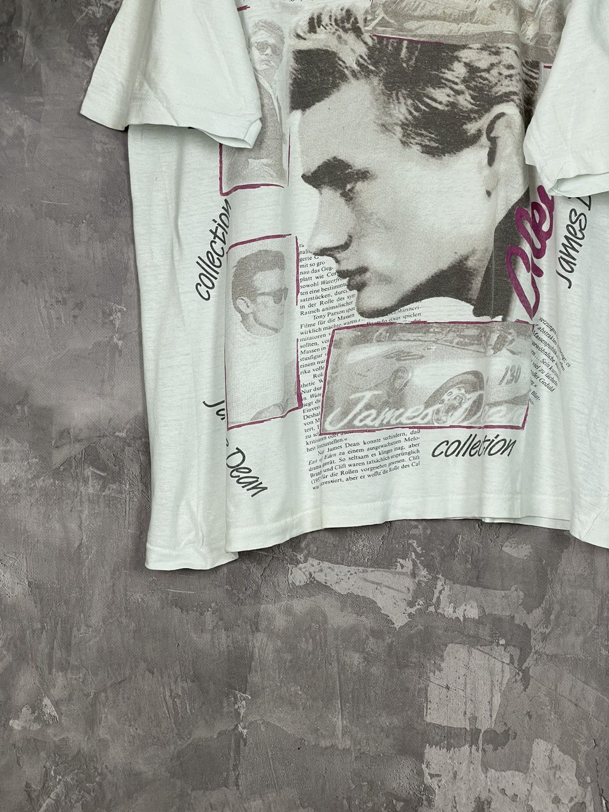 Vintage Vintage 90s JAMES DEAN Iconic Gazette Style archive t shirt Size US XL / EU 56 / 4 - 5 Thumbnail