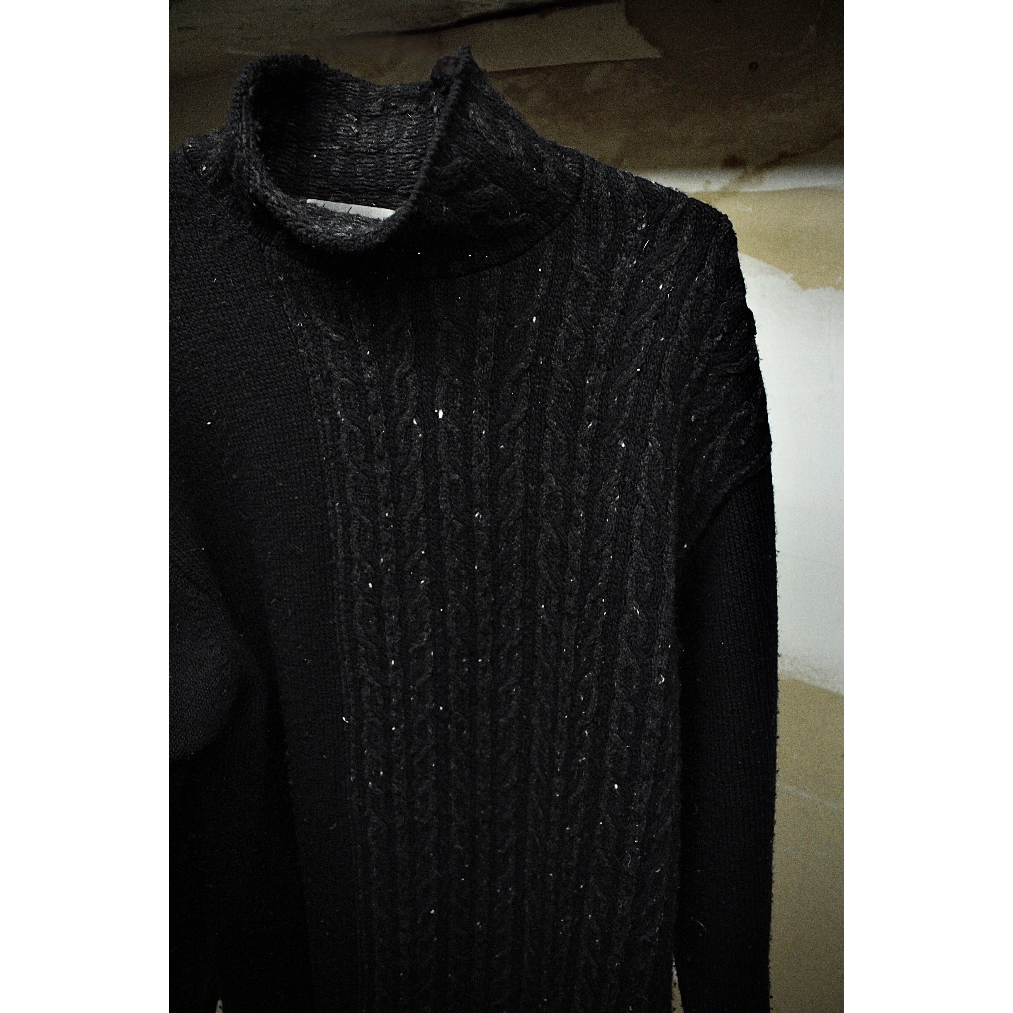 Yohji Yamamoto Yohji Yamamoto POUR HOMME Asymmetric Cable Knit Neck Jumper Size US L / EU 52-54 / 3 - 3 Thumbnail