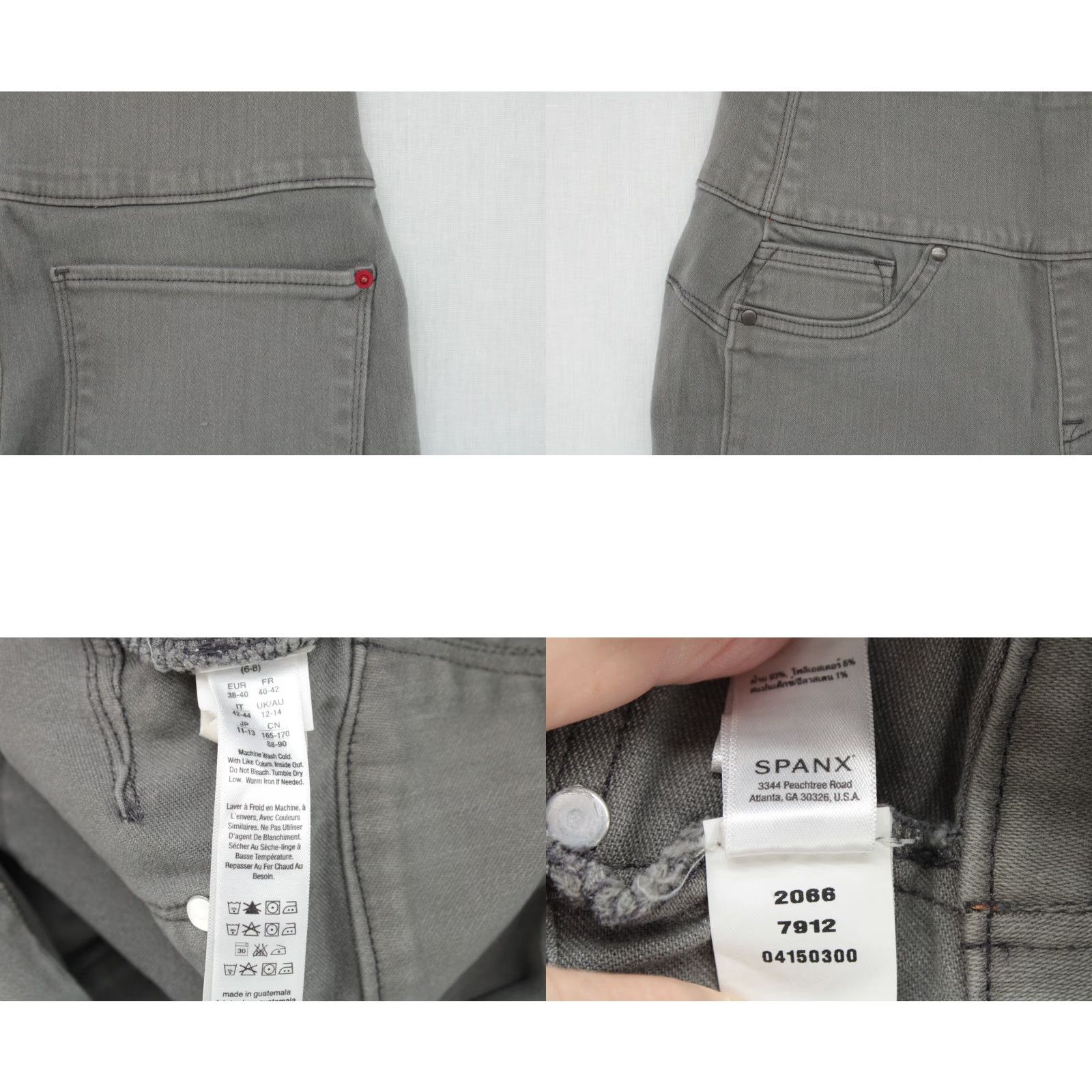 Spanx Spanx 2066 Alexia Jegging Women's Medium Green Skinny Jeans Mid Rise - City College Grunge Preppy Shaping 5-Pocket Style Zip Size 32" / US 10 / IT 46 - 8 Thumbnail