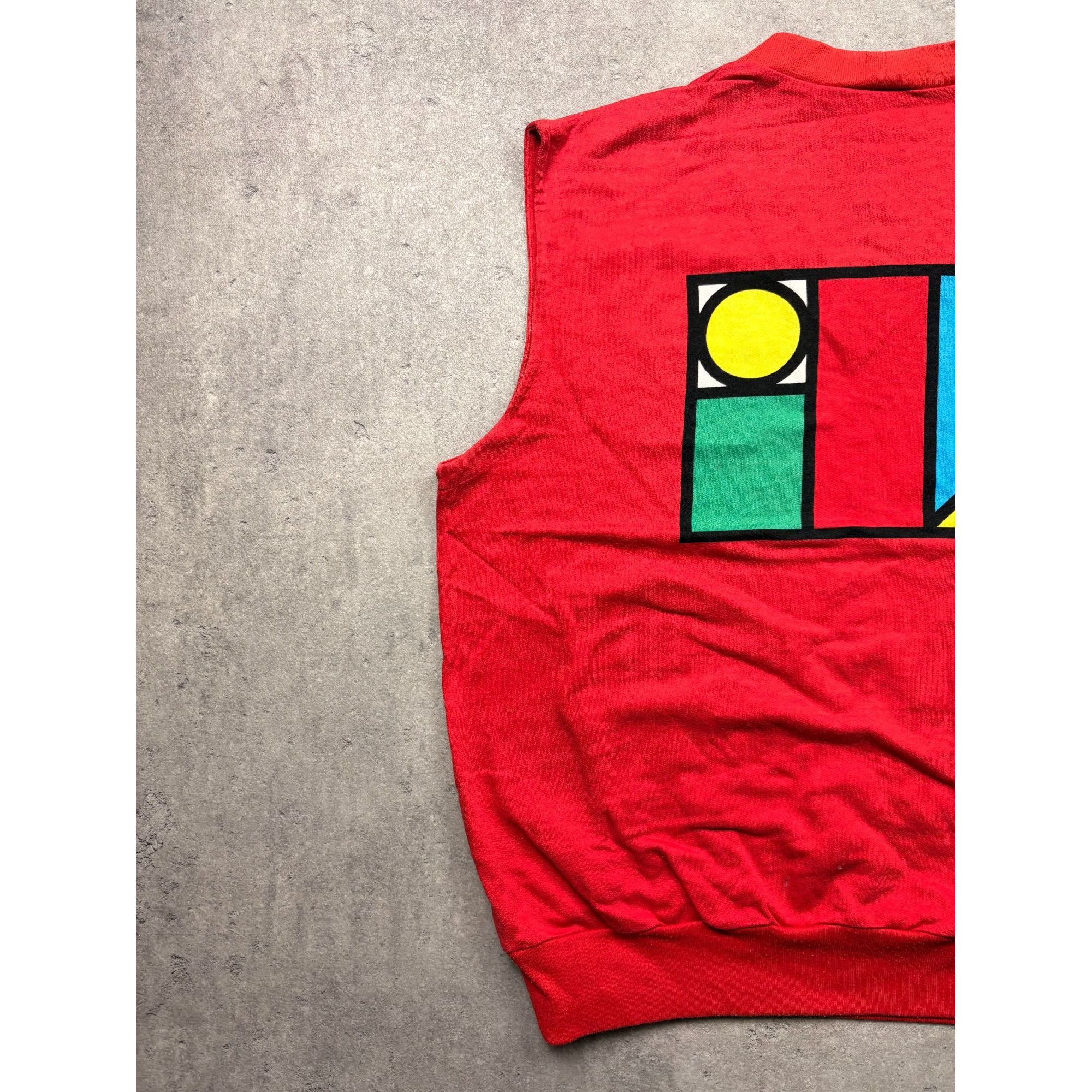 Adidas Rare Vintage Adidas 80er Trefoil Vest – Retro Geometric Art Size US M / EU 48-50 / 2 - 2 Thumbnail