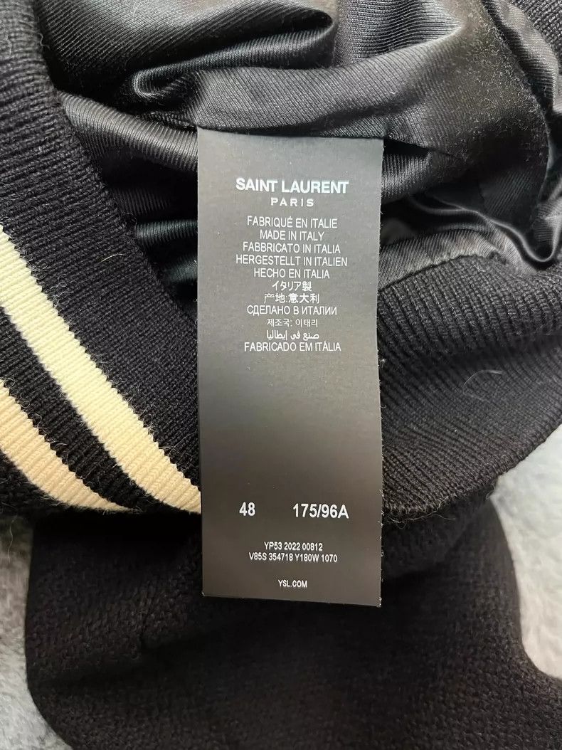 Saint Laurent Paris Saint Laurent 23 Spring/Summer Black and White Wool Teddy J Size US M / EU 48-50 / 2 - 9 Thumbnail