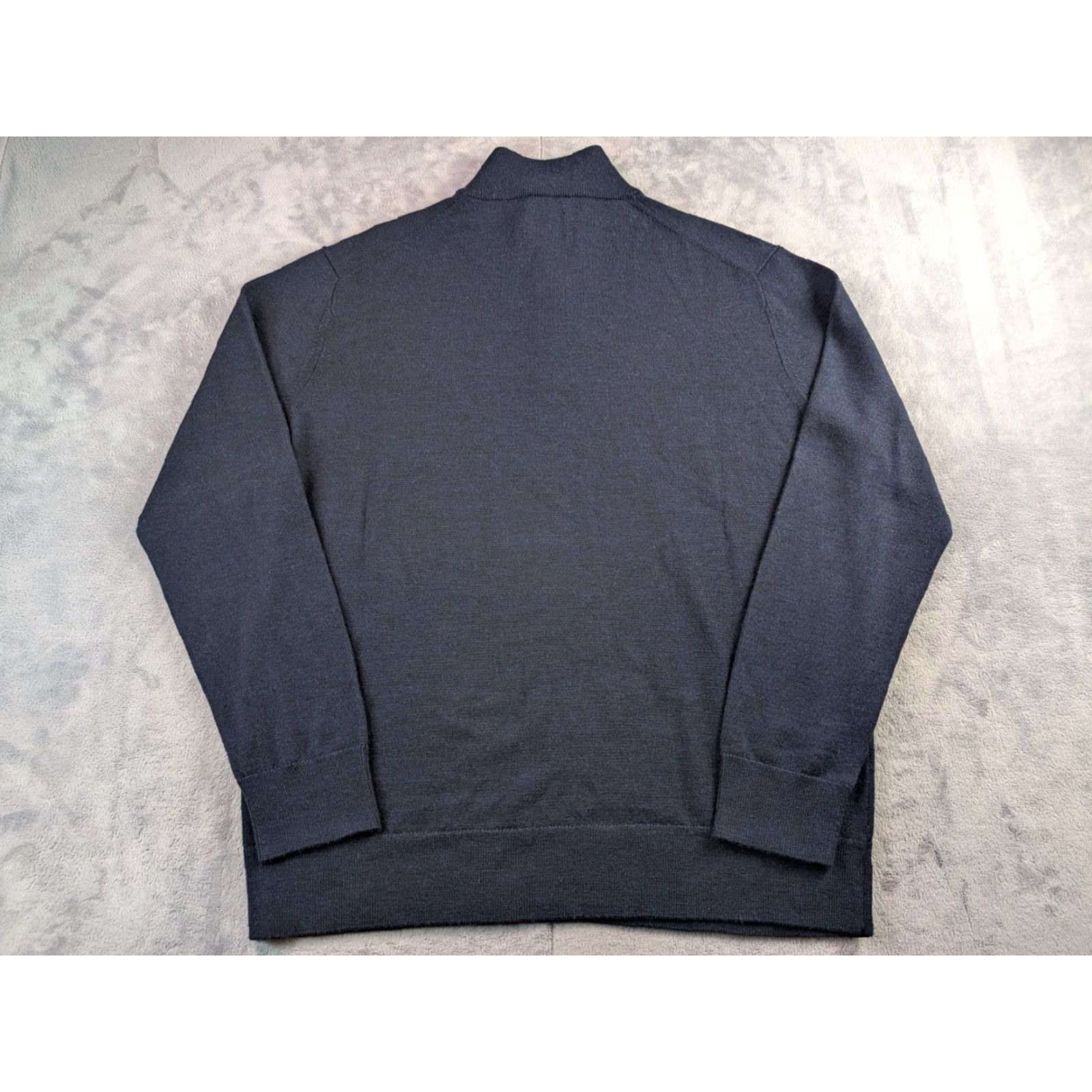 UNTUCKit UNTUCKit Belguardo Extra Fine Merino Wool 1/4 Zip Pullover Sweater Navy Men's L Size US L / EU 52-54 / 3 - 5 Thumbnail