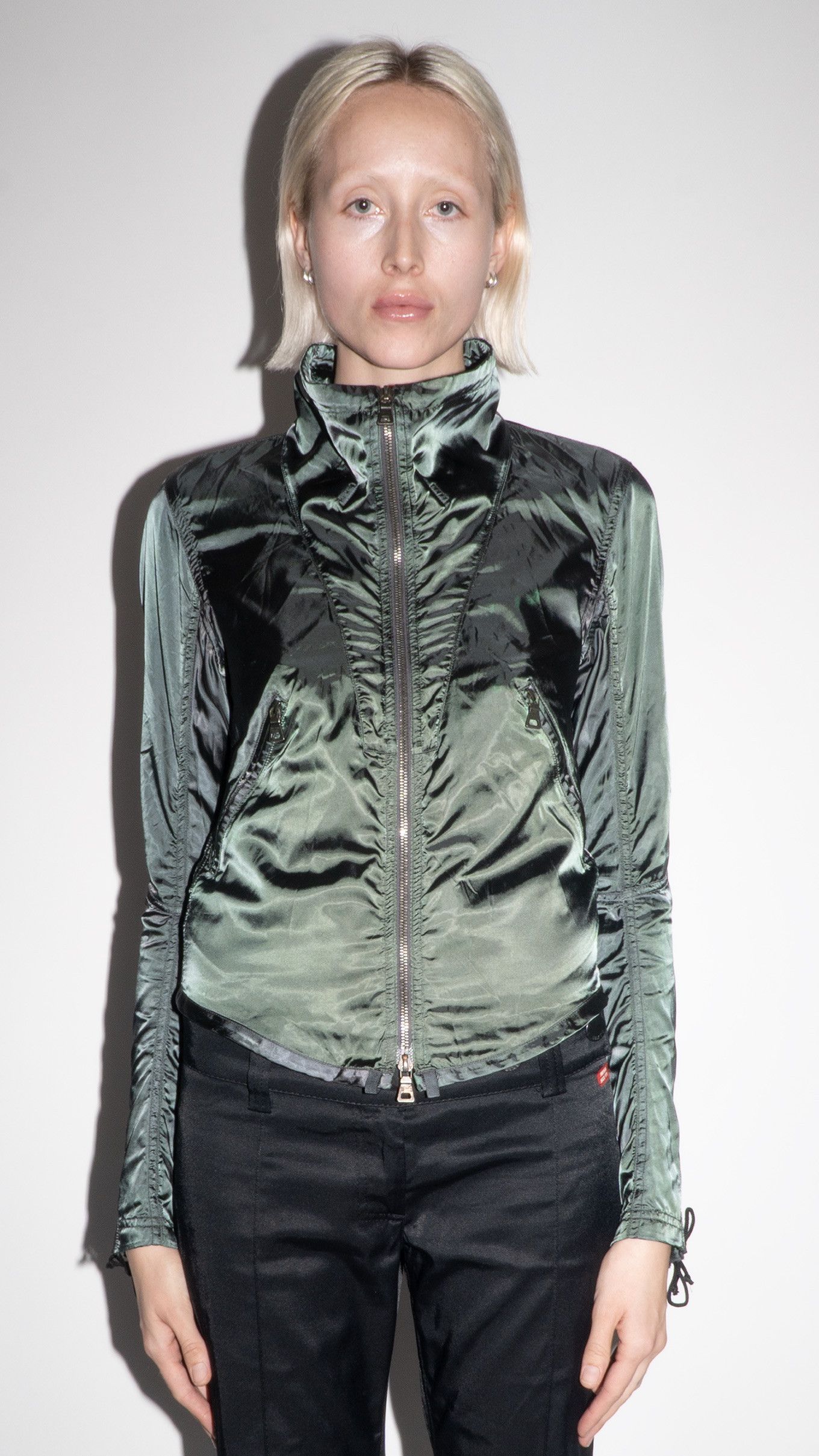 Prada Prada Sport Vintage Windbreaker Jacket with Lace-Up Sleeves Size M / US 6-8 / IT 42-44 - 2 Thumbnail