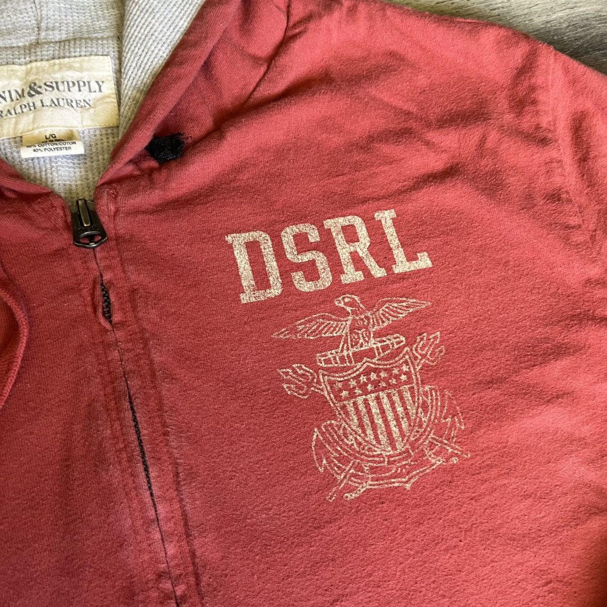 Denim & Supply Ralph Lauren Polo Ralph Lauren Denim & Supply Zip Up Thermal Lined Hoodie Size US L / EU 52-54 / 3 - 3 Thumbnail