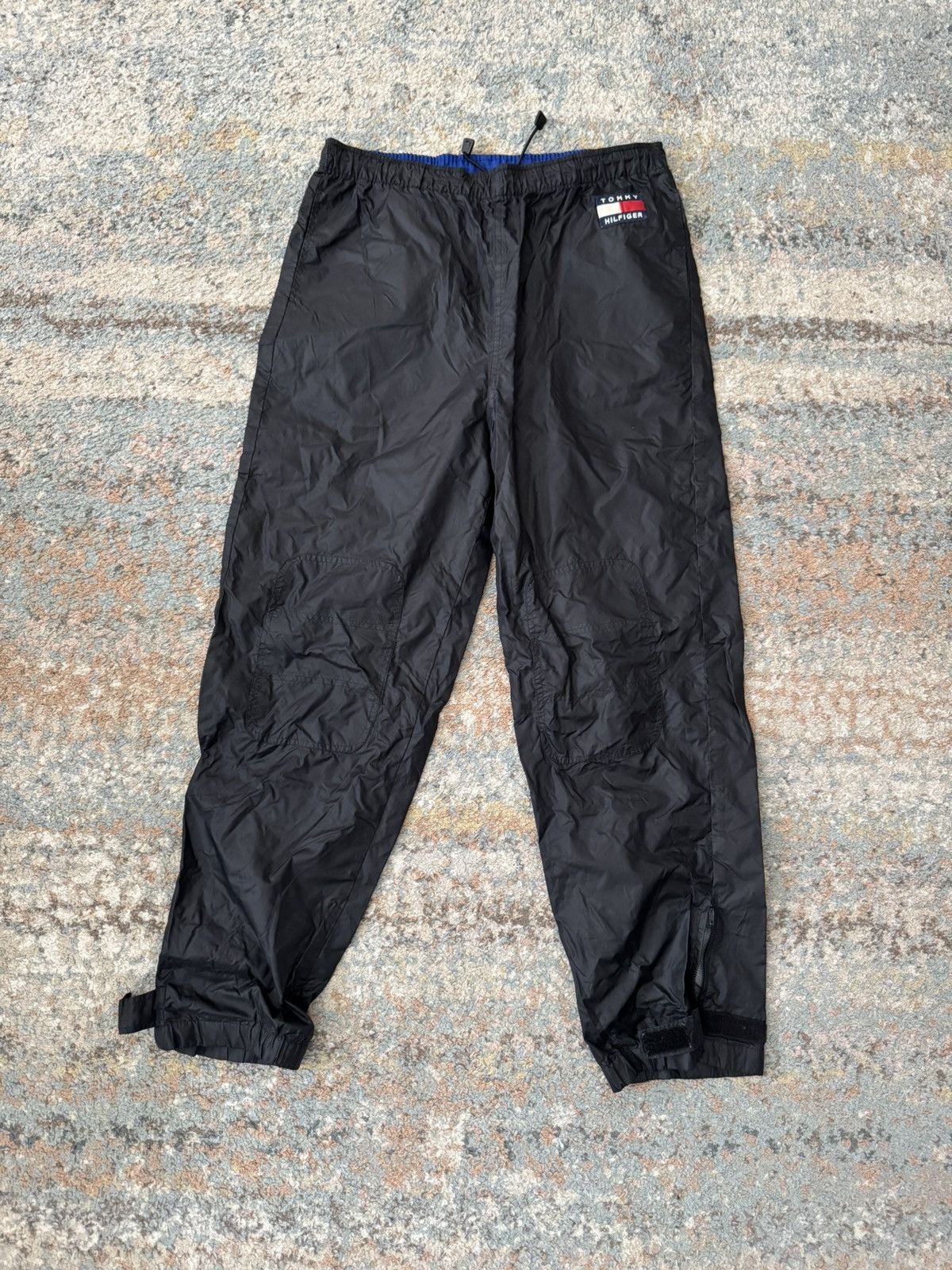 Vintage VTG 90s Tommy Hilfiger Track Pants 32 Large Black Size US 32 / EU 48 - 1 Thumbnail