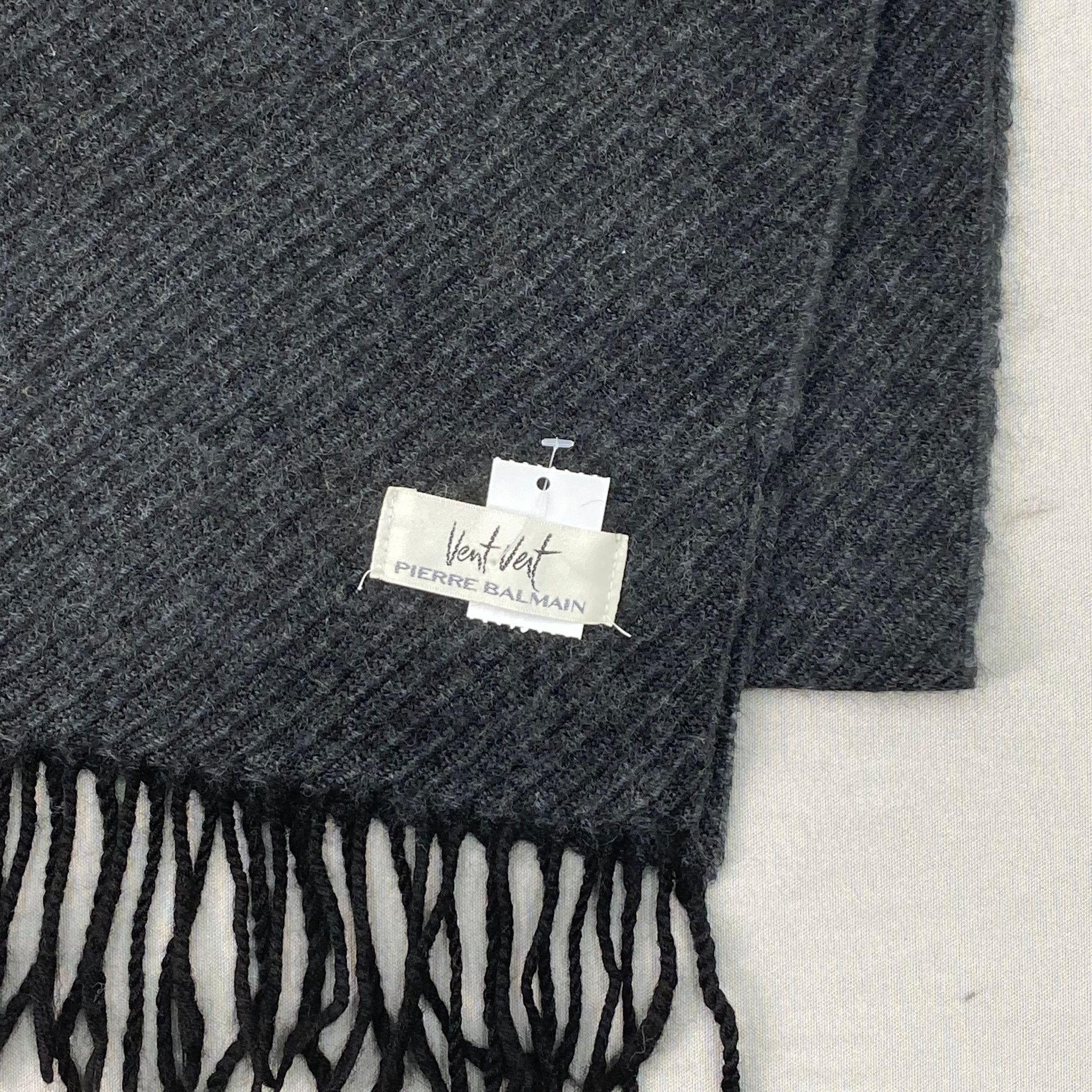 Japanese Brand Vintage Pierre Balmain Scarf Muffler Wool Winter Scarves Size ONE SIZE - 4 Thumbnail