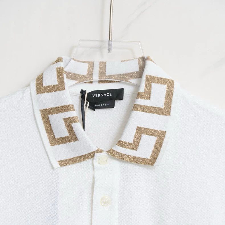 Versace Versace Men's wordmark jacquard polo shirt Size US XS / EU 42 / 0 - 2 Thumbnail
