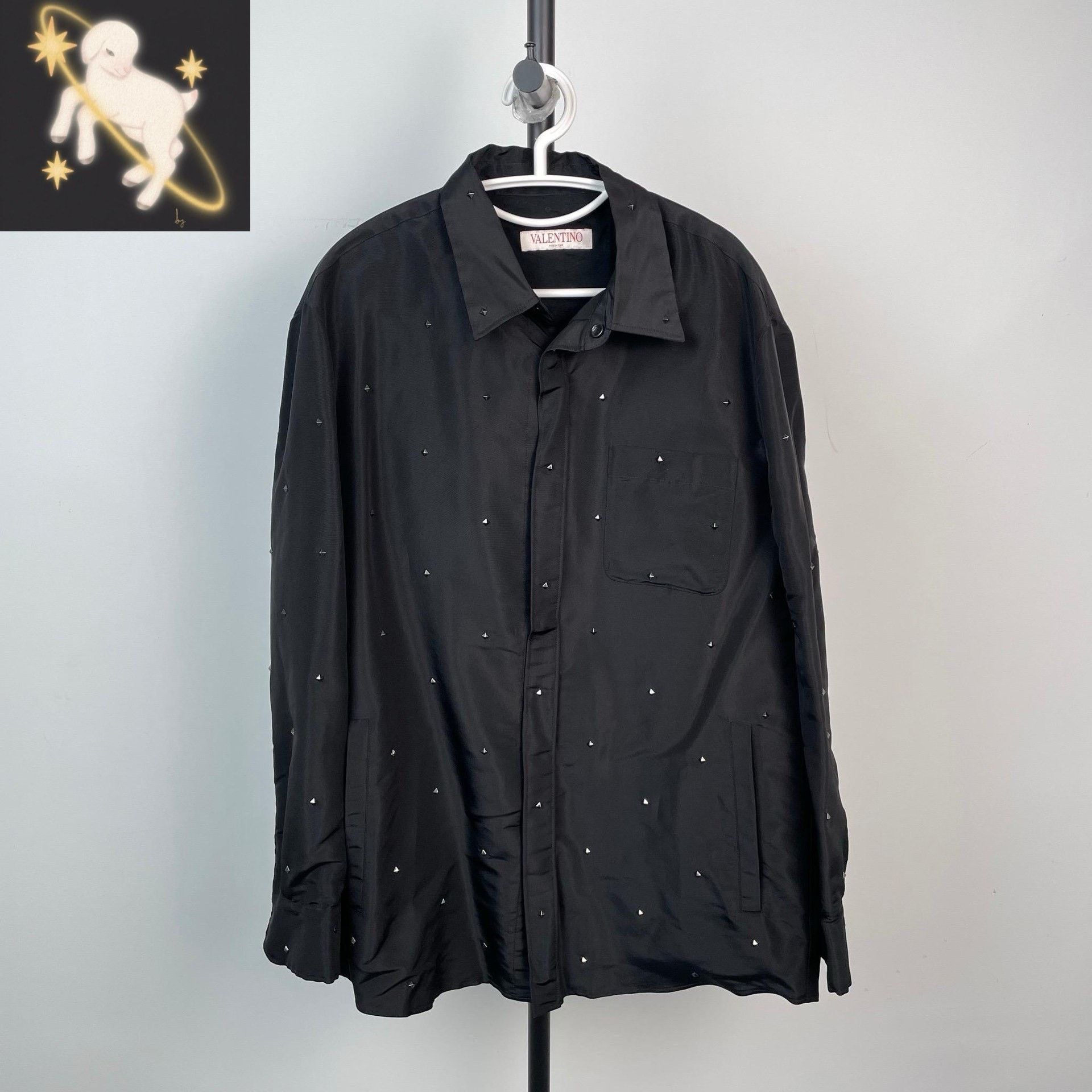 Valentino Valentino Studded Collared Shirt Size US M / EU 48-50 / 2 - 1 Thumbnail