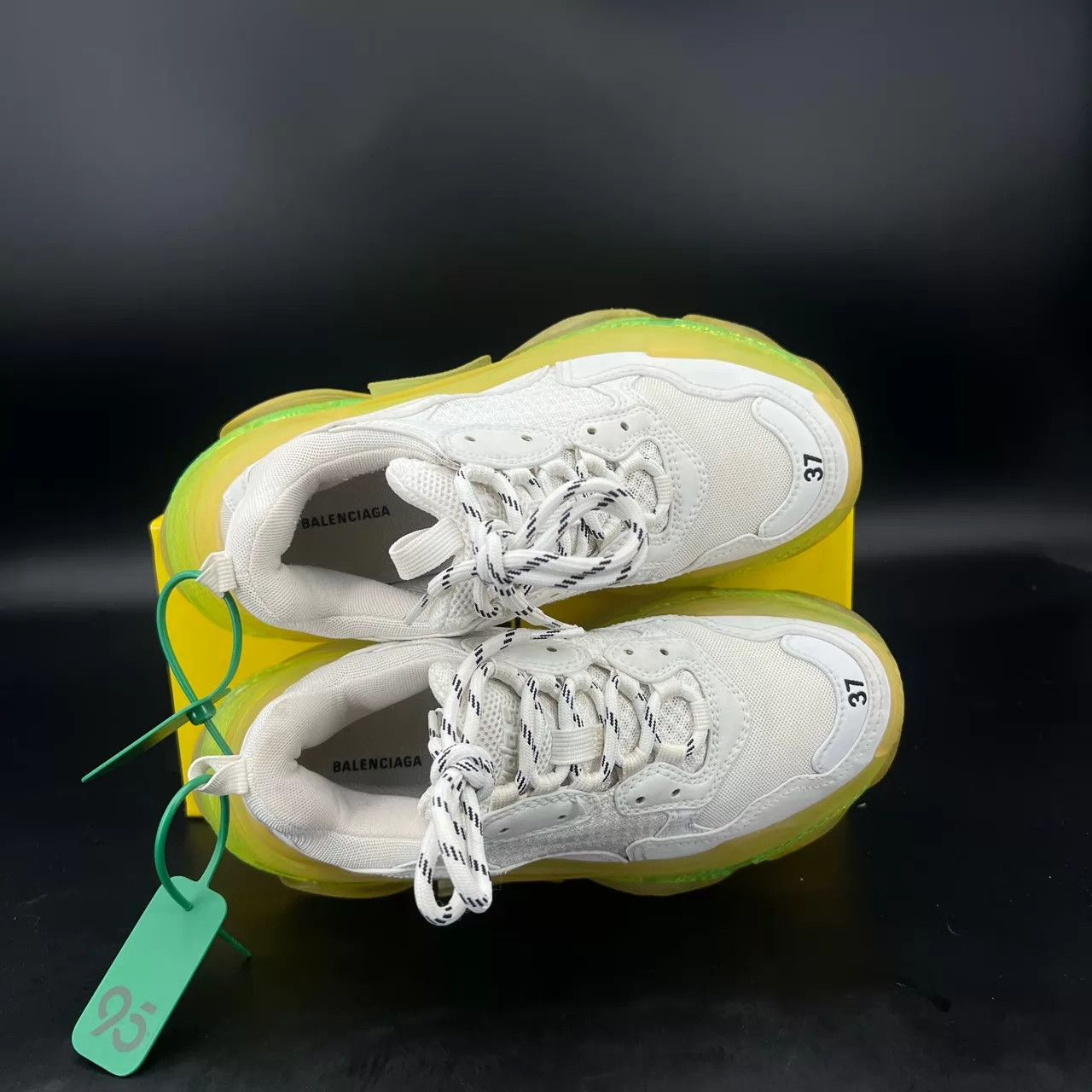 Balenciaga Balenciaga Triples White/Green 37 3x Worn Like New CH10405 Size US 6.5 / IT 36.5 - 8 Thumbnail