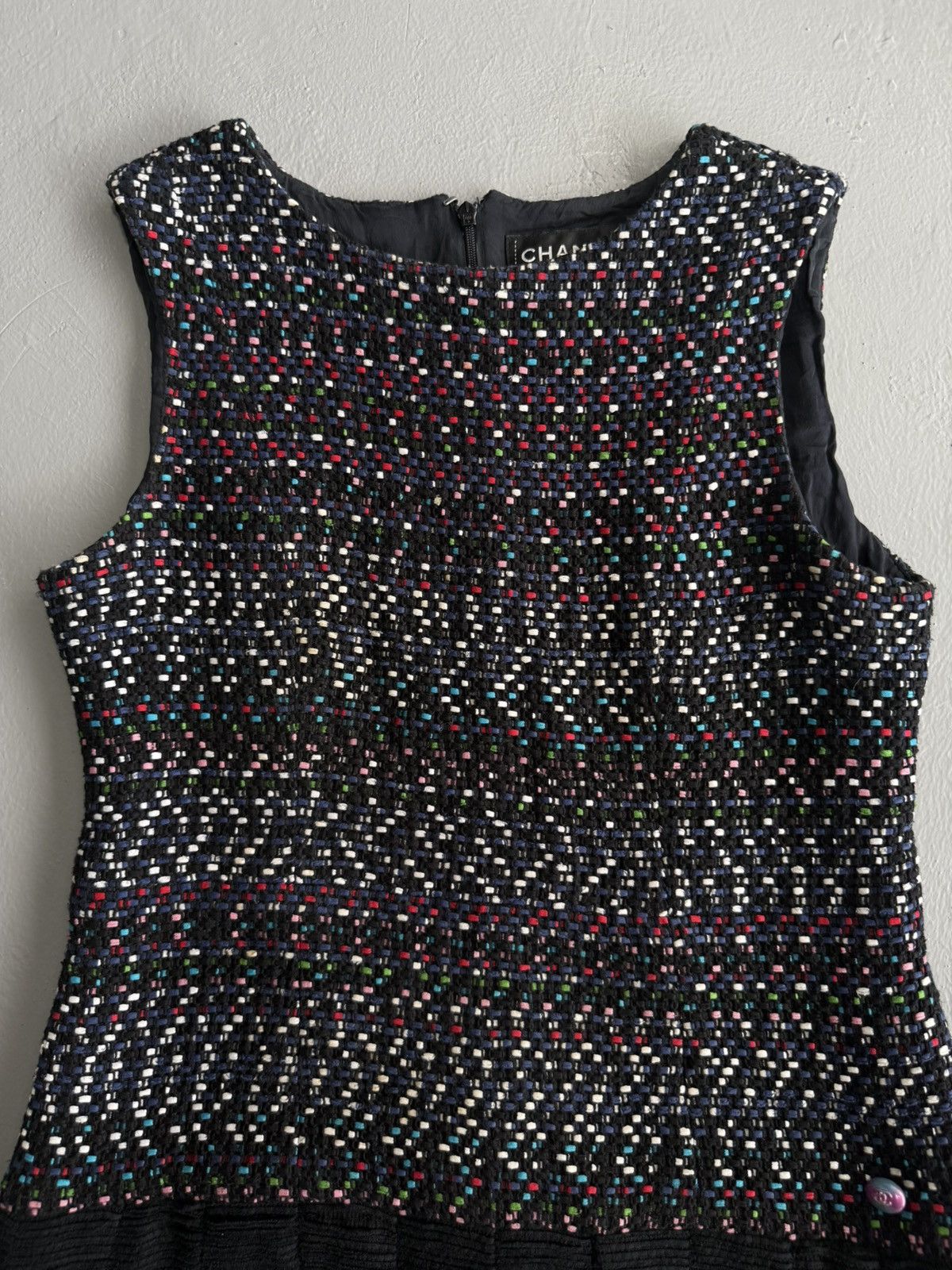 Chanel Chanel - 2017 Pleated Multicolor Tweed Dress Size M / US 6-8 / IT 42-44 - 3 Thumbnail
