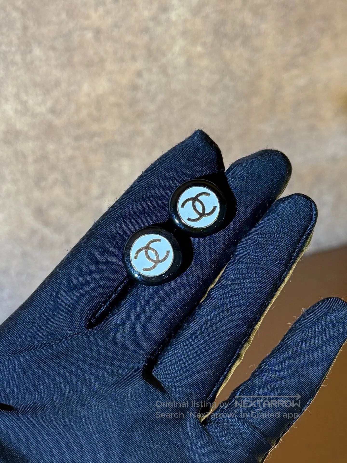 Chanel Chanel Black and White Button Earrings| Size ONE SIZE - 1 Thumbnail