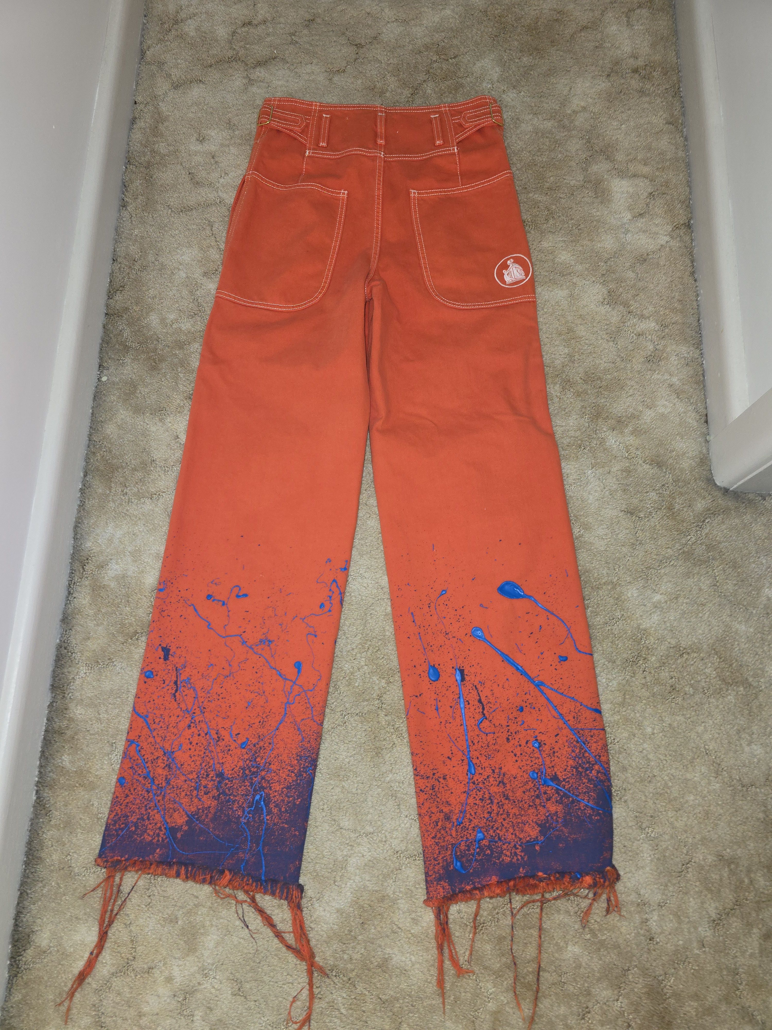 Gallery Dept. × Lanvin Gallery Dept. x Lanvin Paint Splatter Jeans 'Orange' Size US 34 / EU 50 - 2 Thumbnail