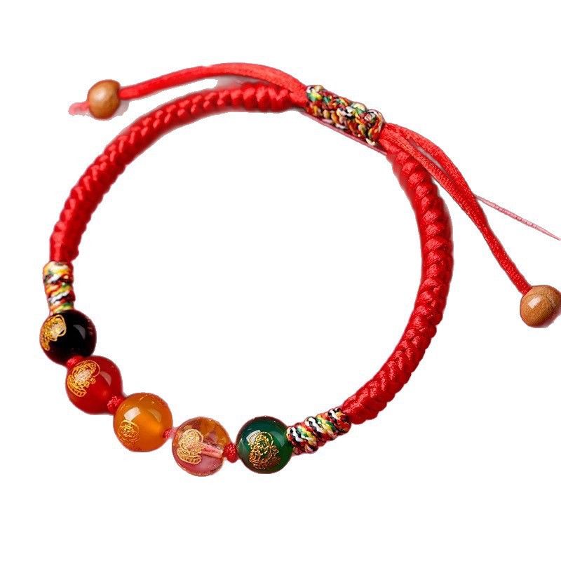 & Other Stories Women's red string bracelet five-way fortune bead bracelet Size ONE SIZE - 4 Thumbnail