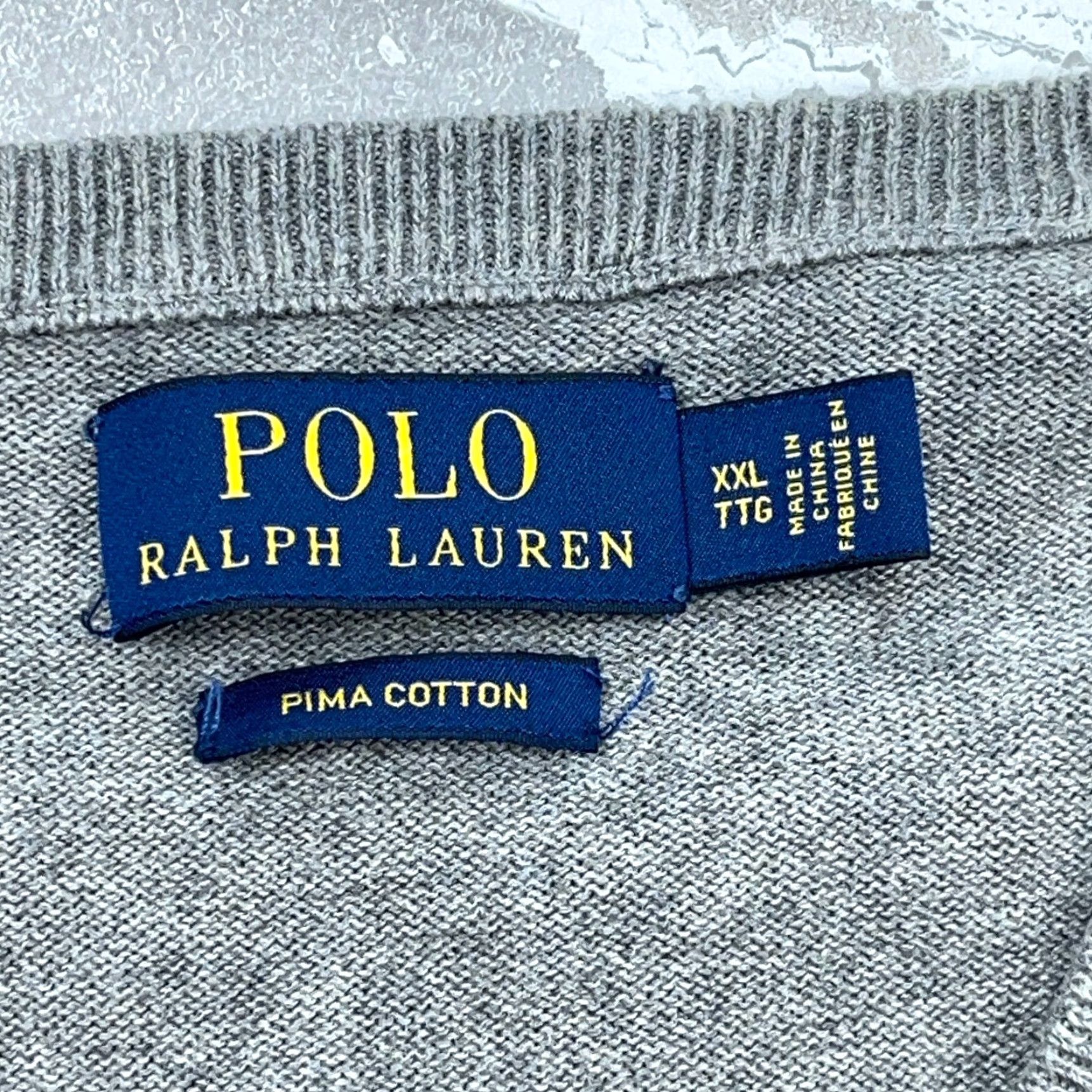 Polo Ralph Lauren Polo Ralph Lauren Sweater Men 2XL Gray V-Neck Pullover Knit Cotton Logo Embroidered Button Zipper Pullover Casual Sports Modern Preppy / Mens Size US XXL / EU 58 / 5 - 3 Thumbnail