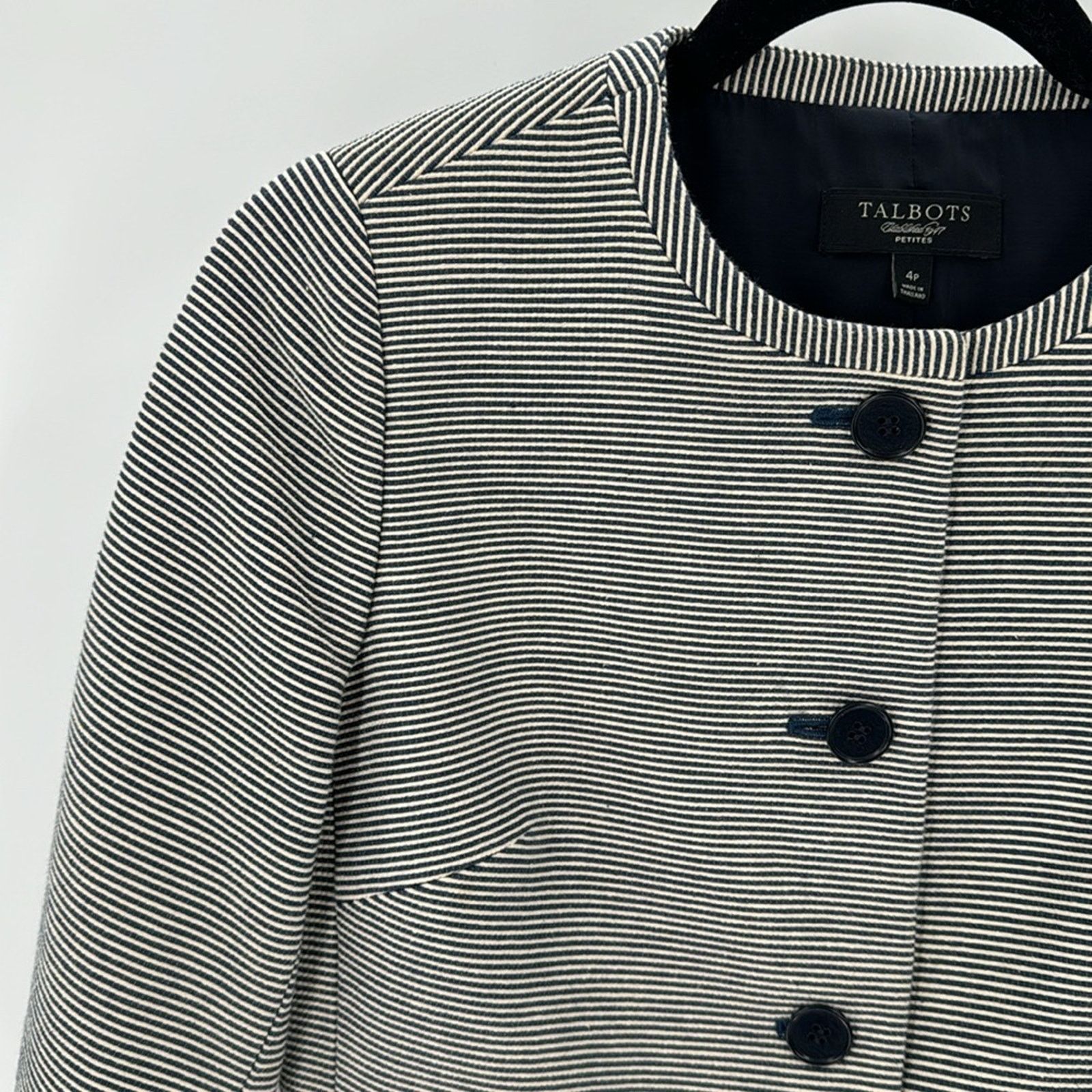 Other TALBOTS THE JACKIE FIT Button Down Blazer jacket striped Size S / US 4 / IT 40 - 7 Thumbnail