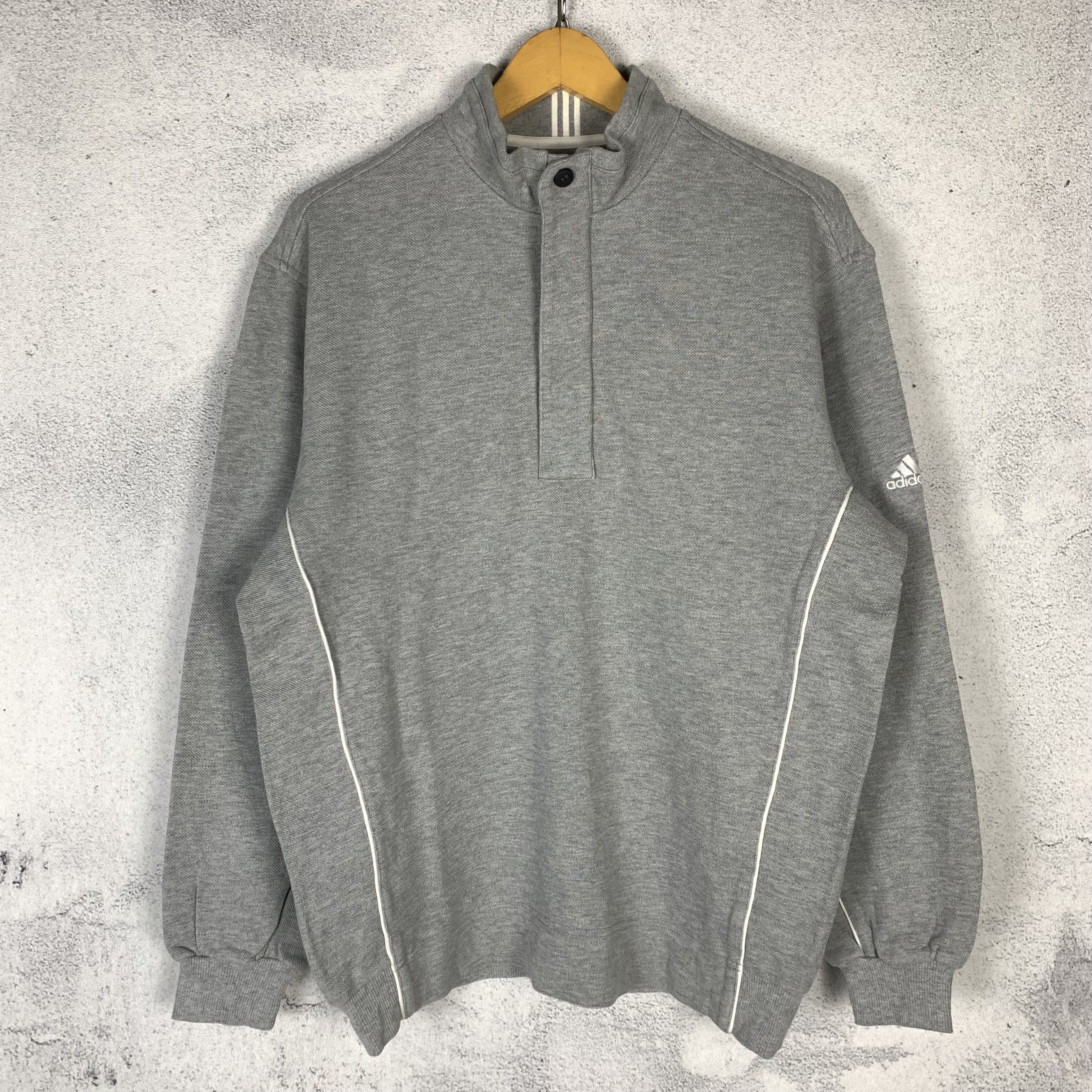 Adidas Adidas Trefoil Y2K Sweatshirt Crewneck Half Zip Size US L / EU 52-54 / 3 - 1 Thumbnail